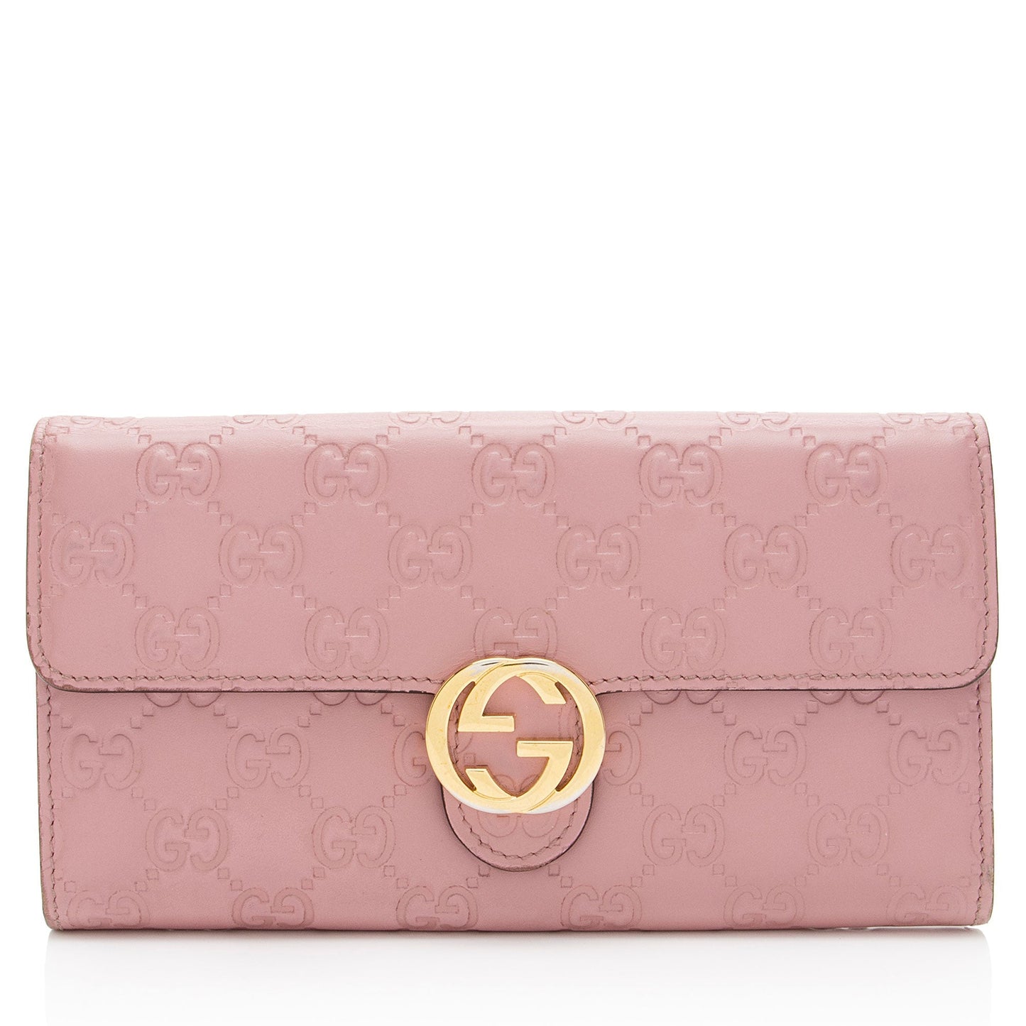 Gucci Guccissima Leather Interlocking G Continental Wallet