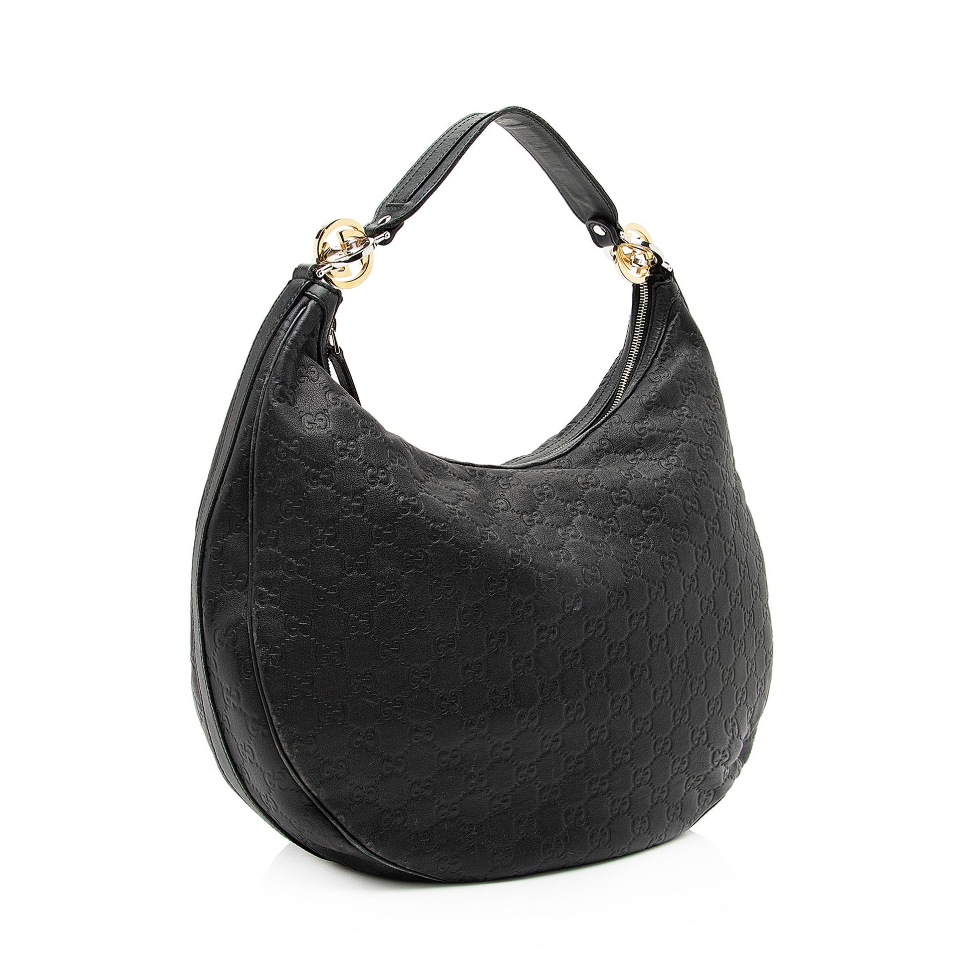 Gucci Guccissima Leather Twins Medium Hobo (SHF-23161)