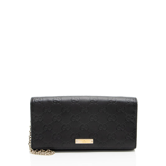 Gucci Guccissima Leather Wallet on Chain Bag (SHF-7tUszV)