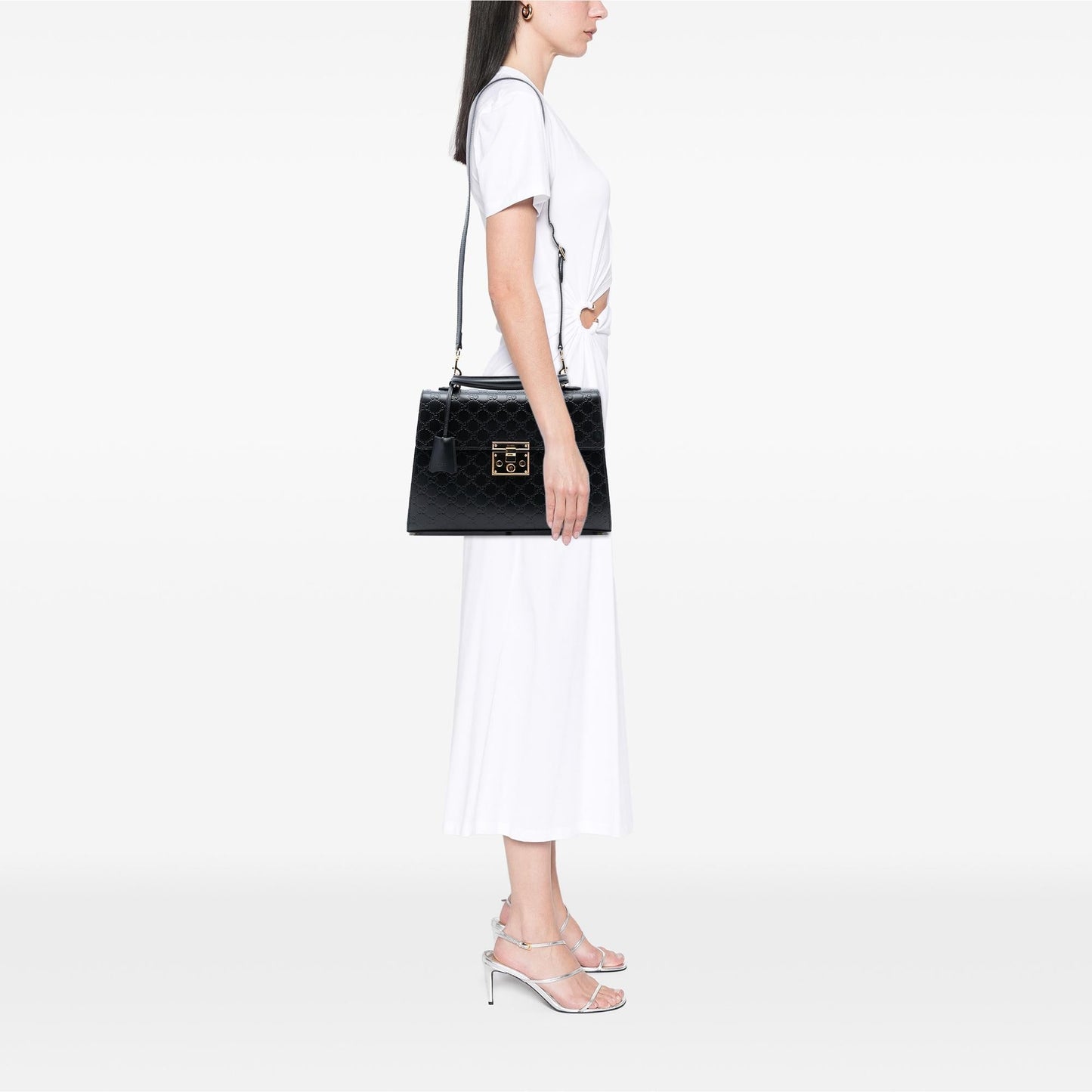Gucci Guccissima Padlock Top Handle Bag