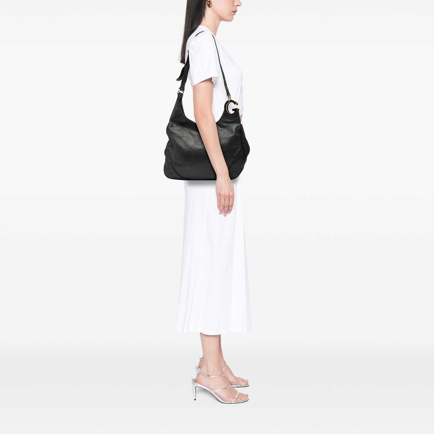 Gucci Guccissima Trimmed Leather Charlotte Crossbody