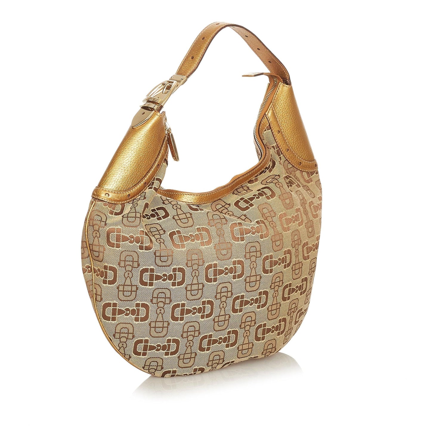 Gucci Horsebit Canvas Hobo Bag (SHG-25298)