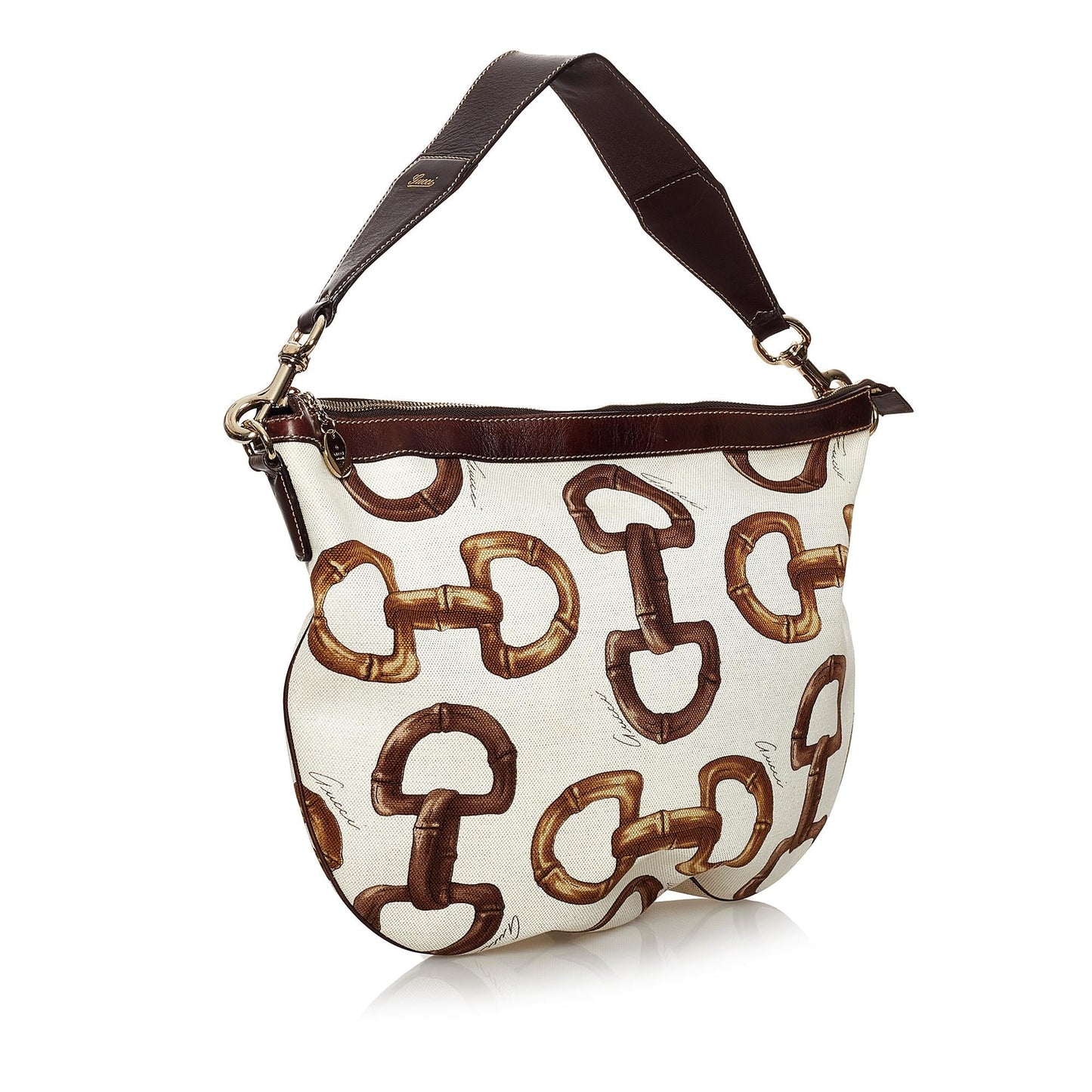 Gucci Horsebit Canvas Hobo Bag (SHG-29795)