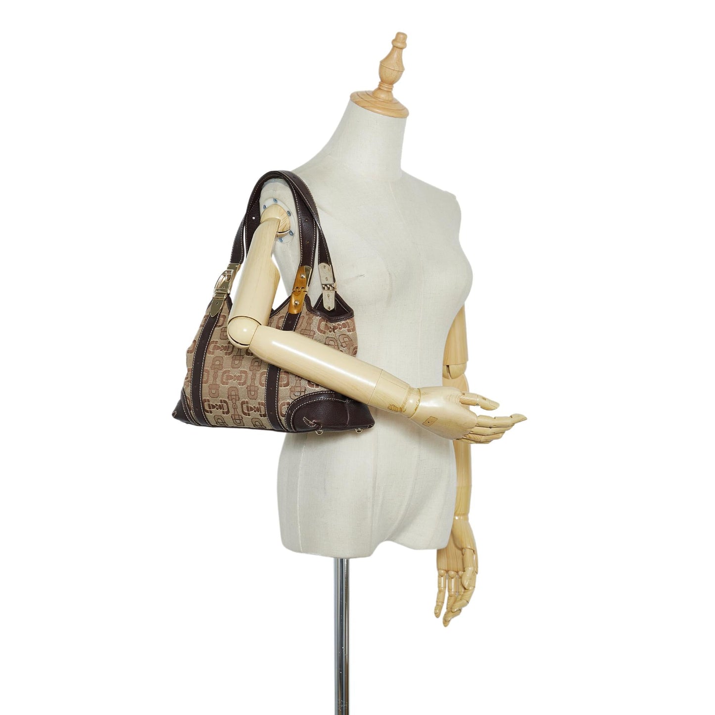 Gucci Horsebit Canvas Shoulder Bag (SHG-NMG11x)