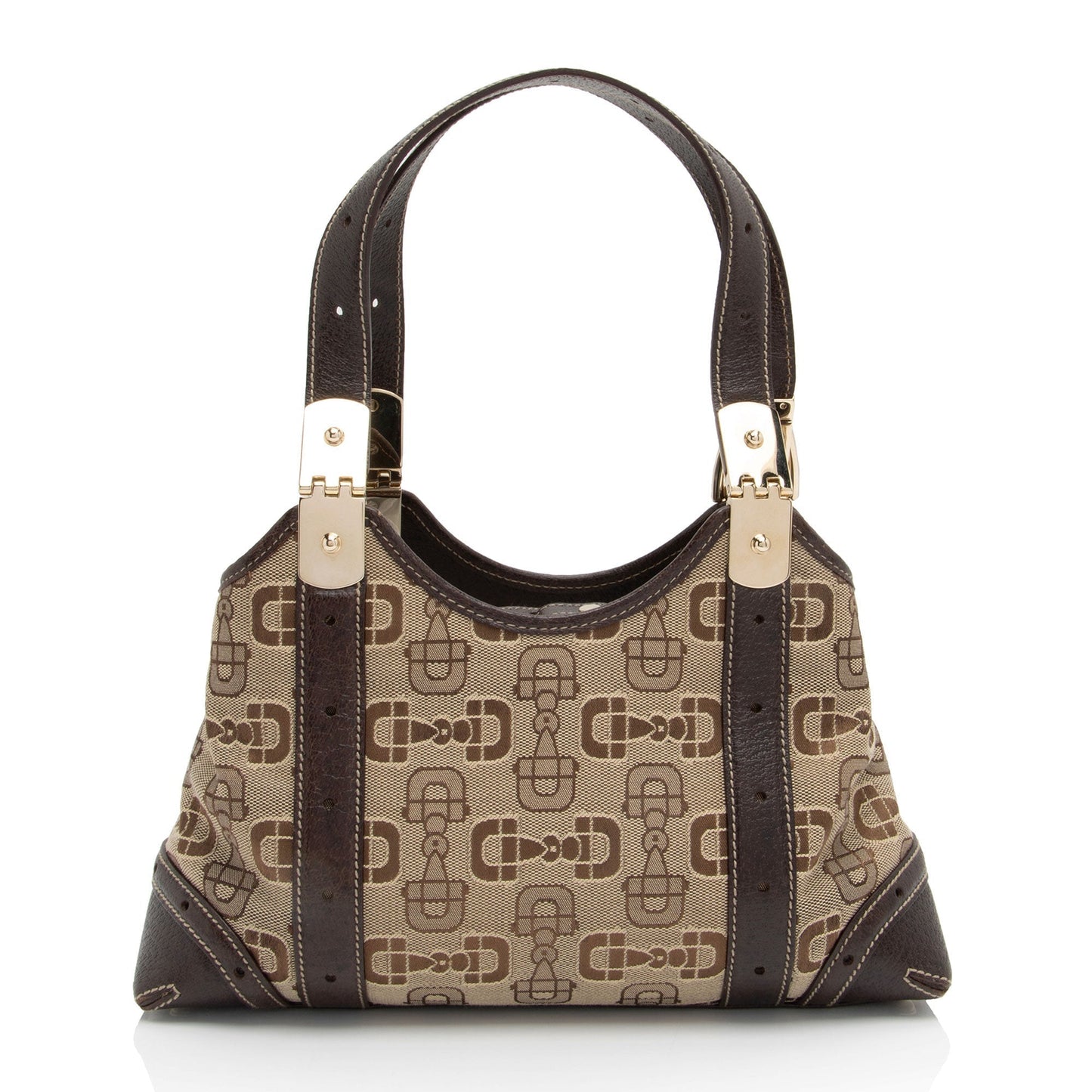 Gucci Leather Canvas Shoulder Bag