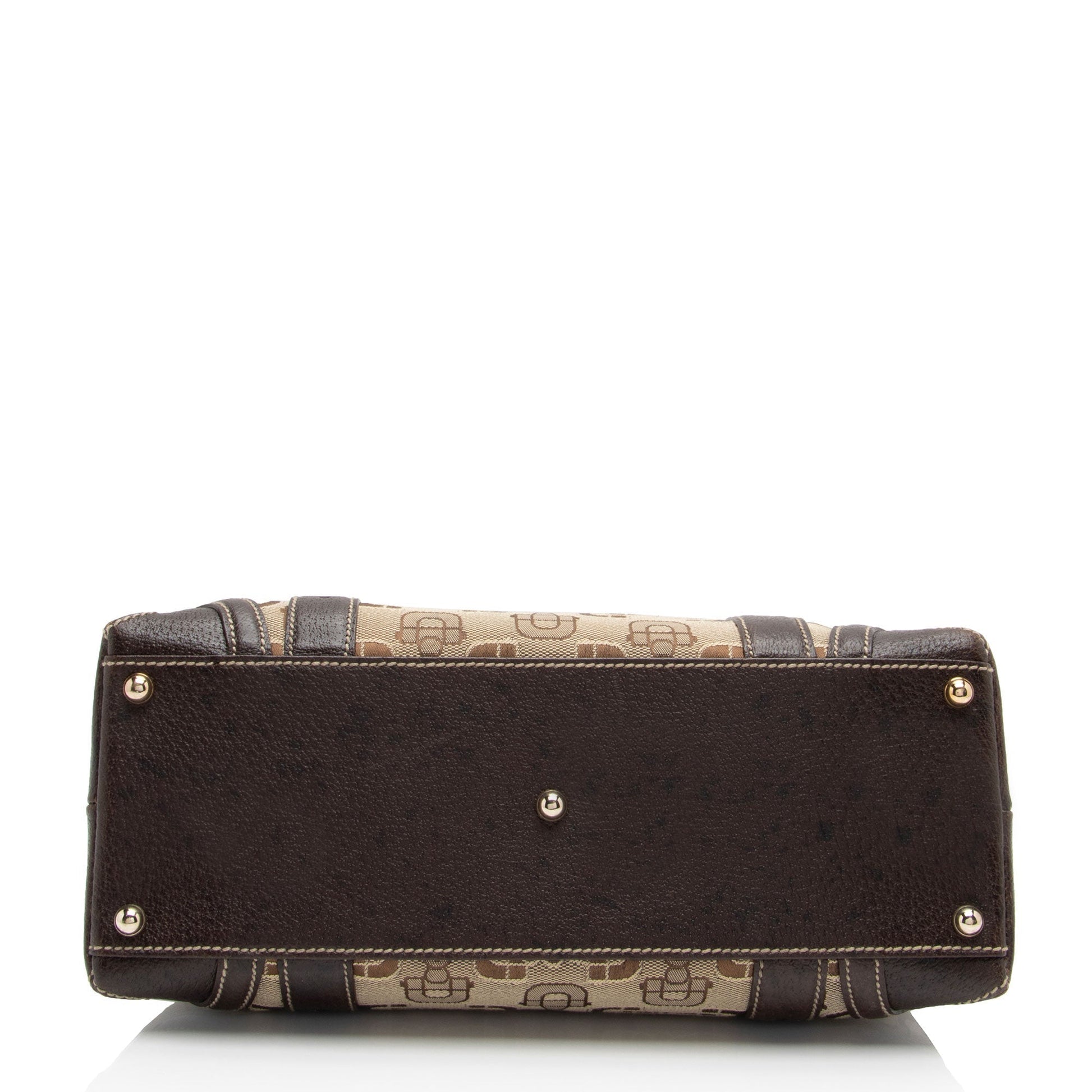 Gucci Leather Canvas Shoulder Bag