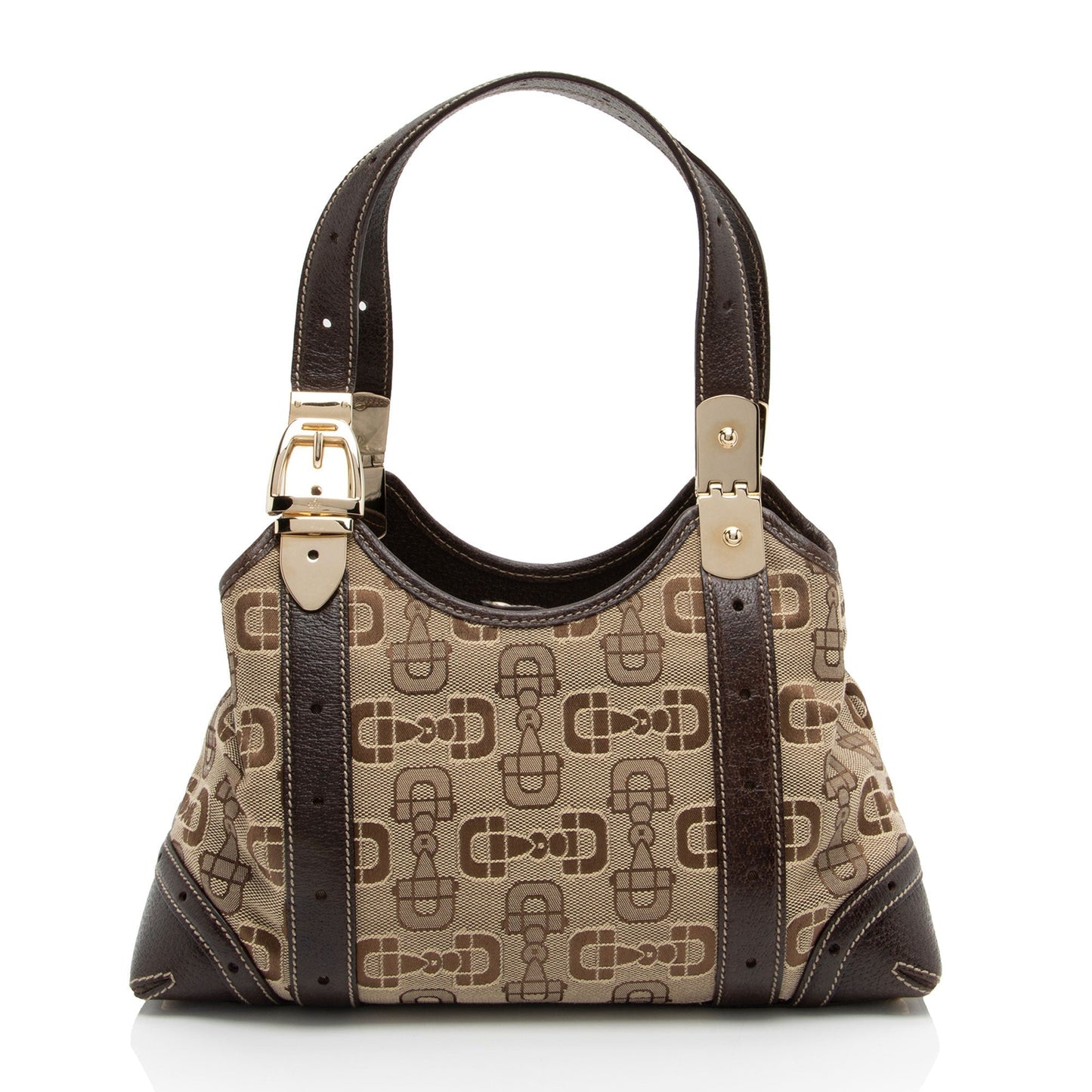Gucci Leather Canvas Shoulder Bag