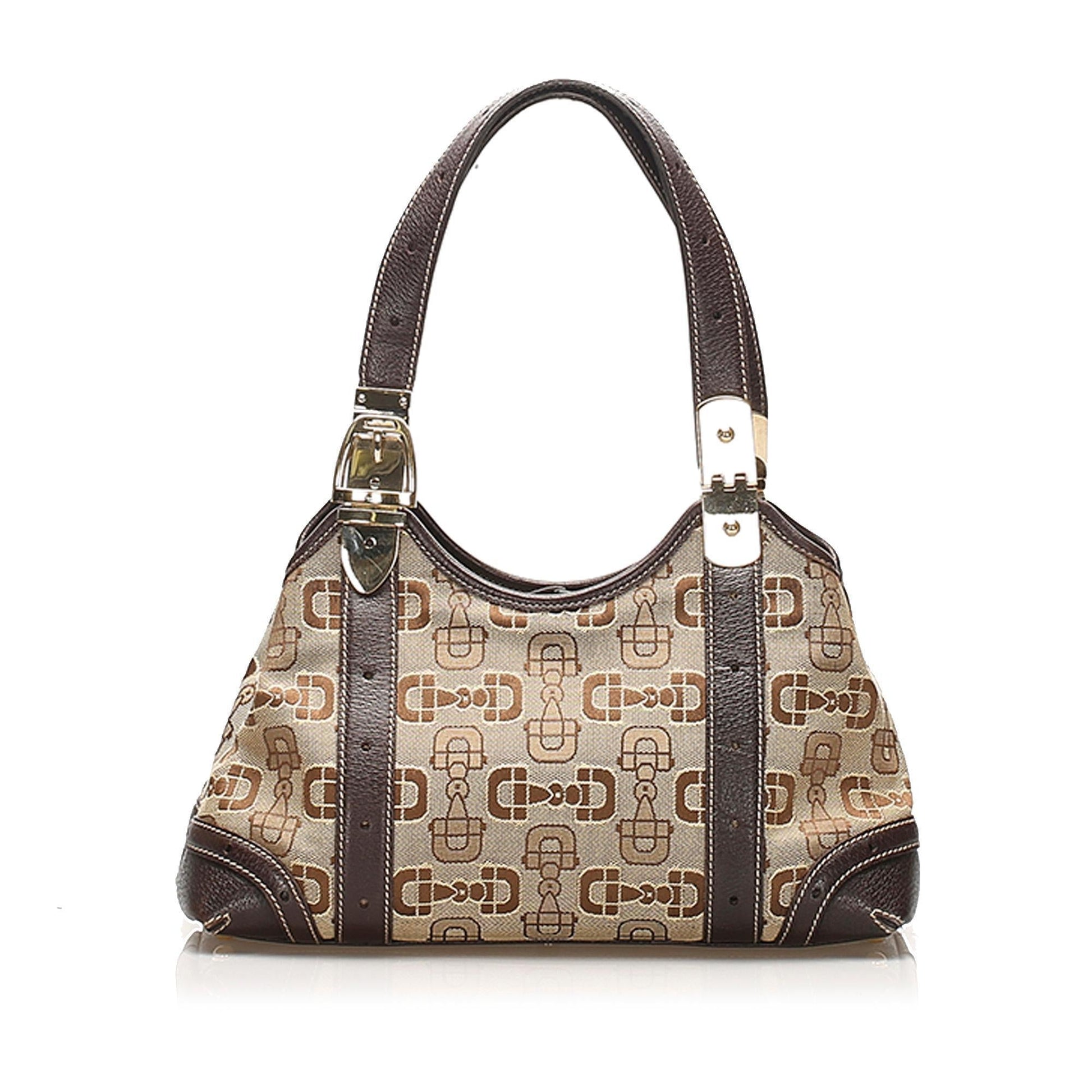 Gucci Horsebit Canvas Monogram Tote Style 2