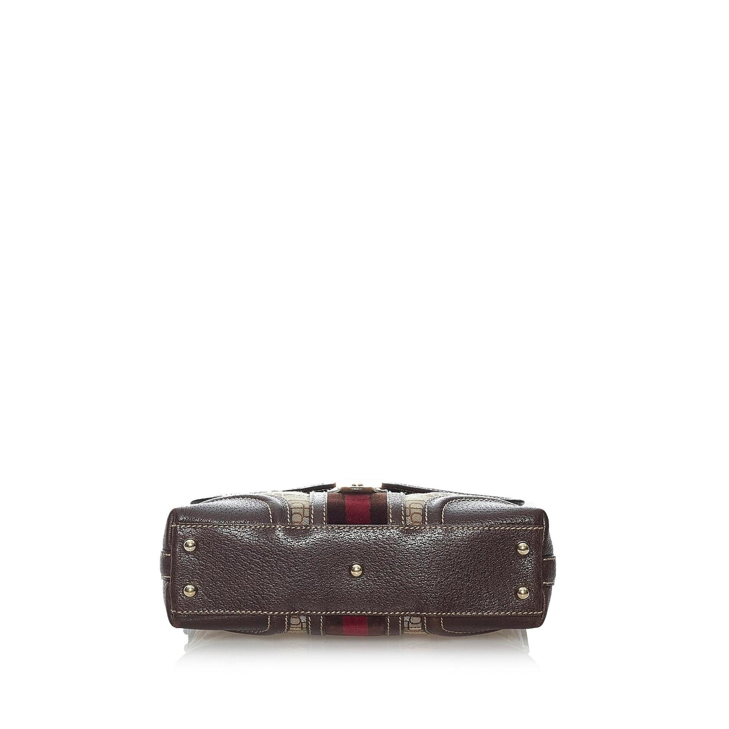 Gucci Horsebit Canvas Shoulder Bag