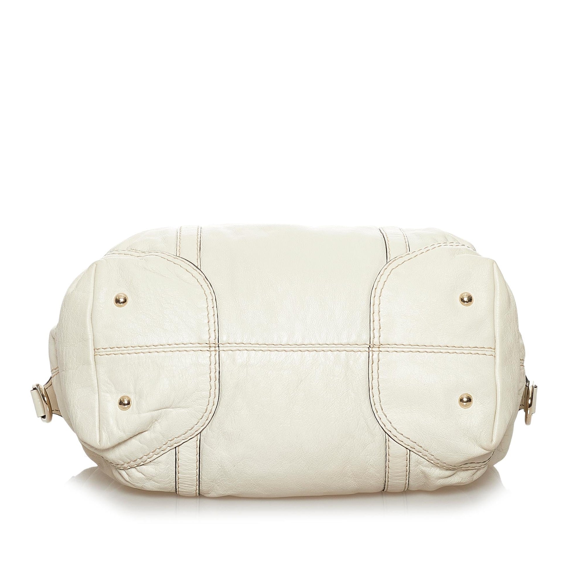 Gucci Horsebit Nail Leather Boston Bag (SHG-37230)