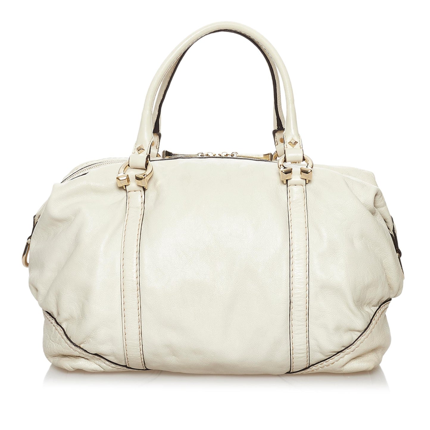 Gucci Horsebit Nail Leather Boston Bag (SHG-37230)
