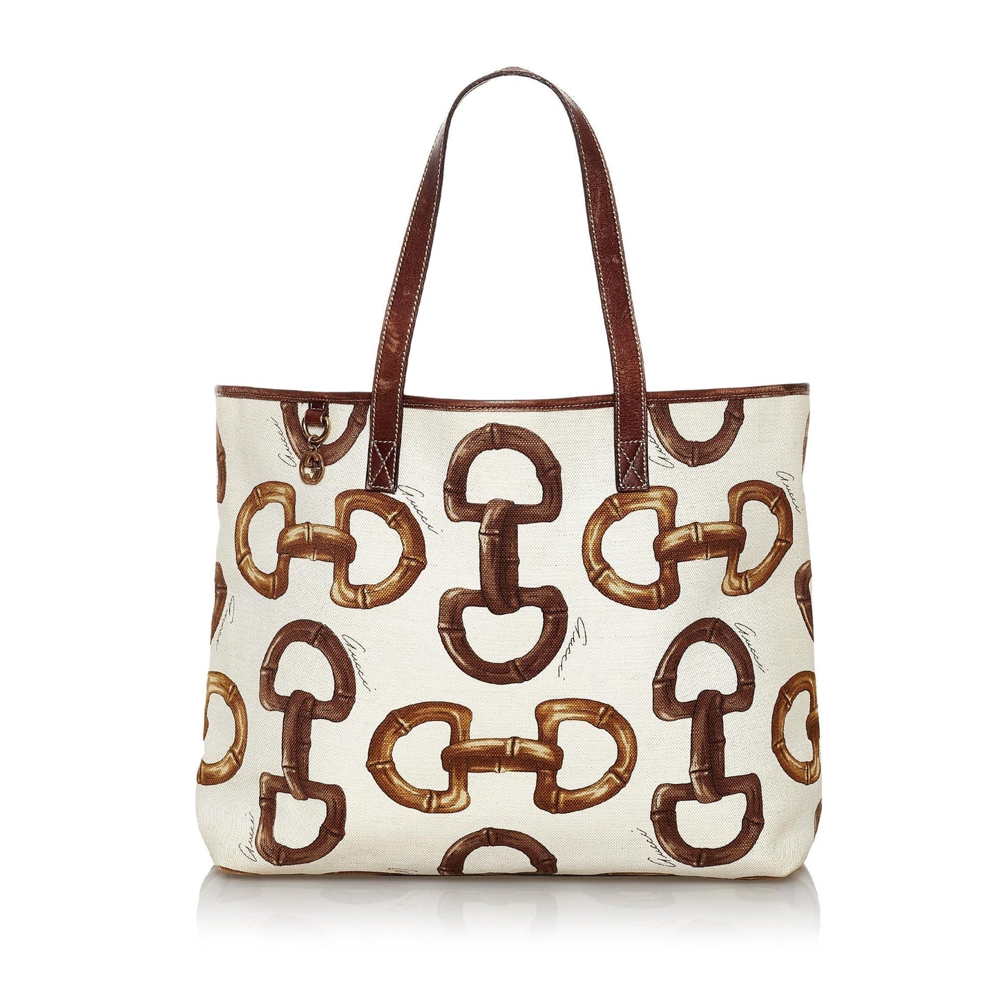 Gucci Horsebit Print Canvas Tote Bag (SHG-29942)