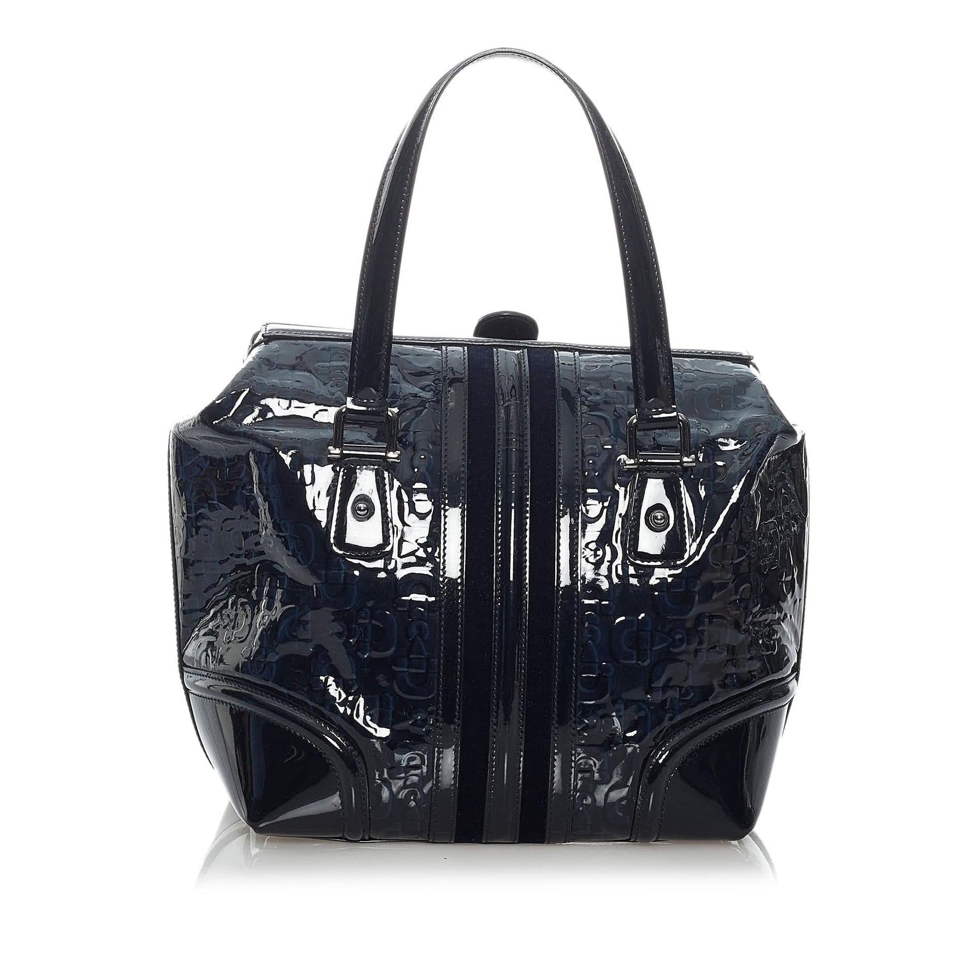 Gucci Horsebit Leather Patent Leather Handbag