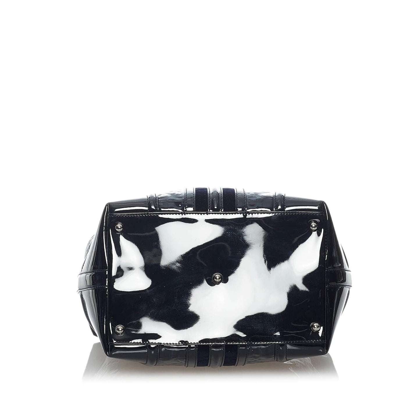 Gucci Horsebit Leather Patent Leather Handbag