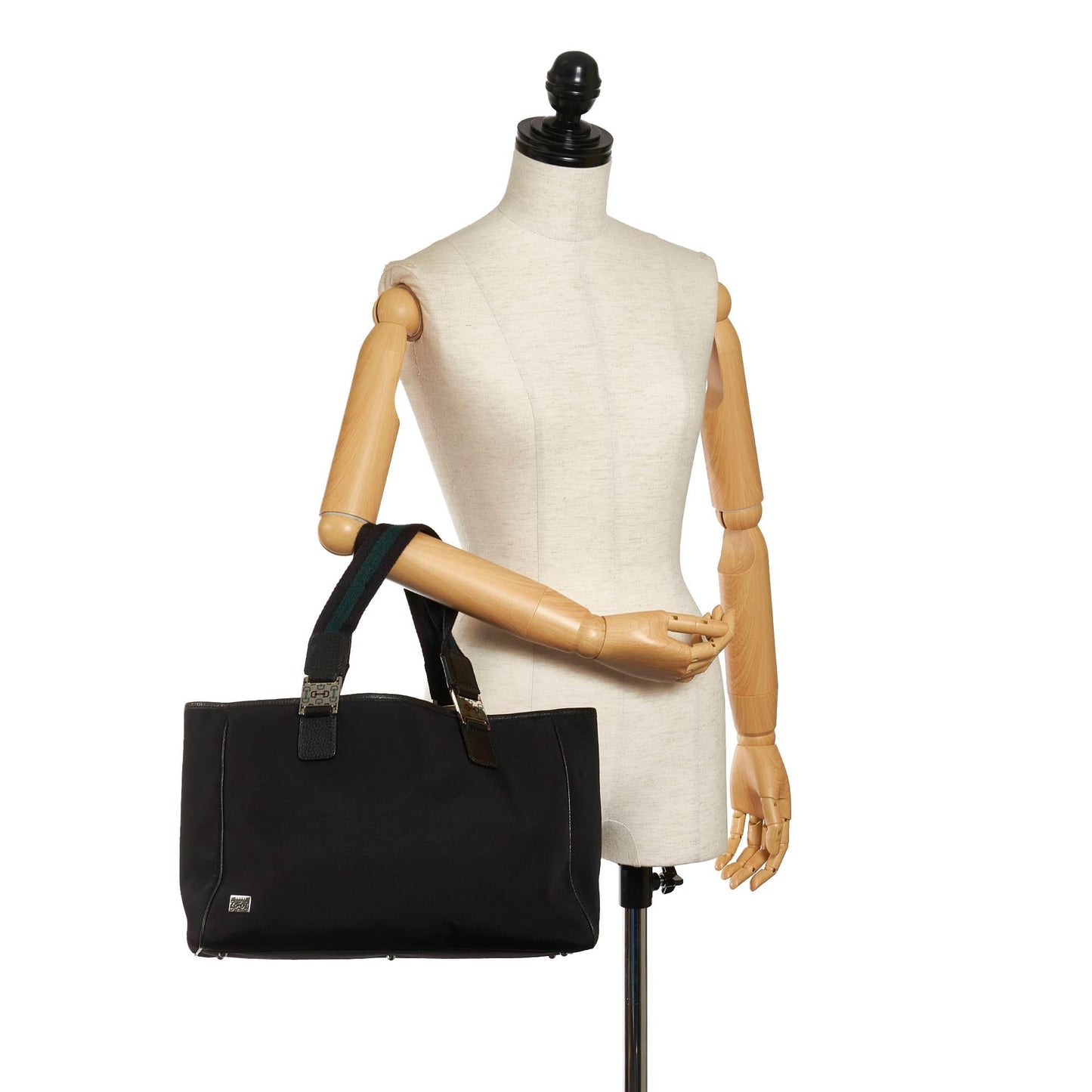 Gucci Horsebit Web Canvas Handbag (SHG-fpGZRl)