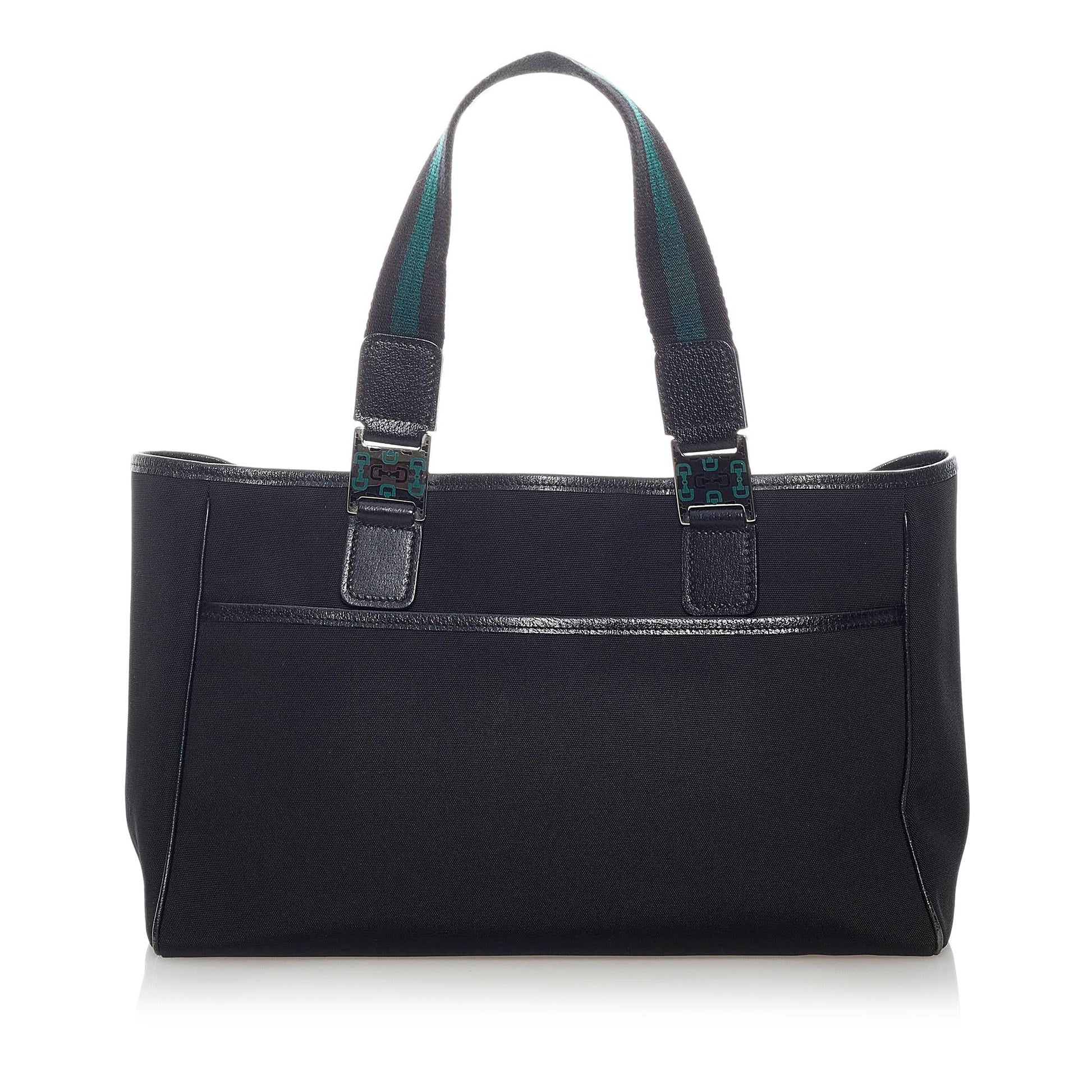 Gucci Horsebit Web Nylon Handbag (SHG-37218)