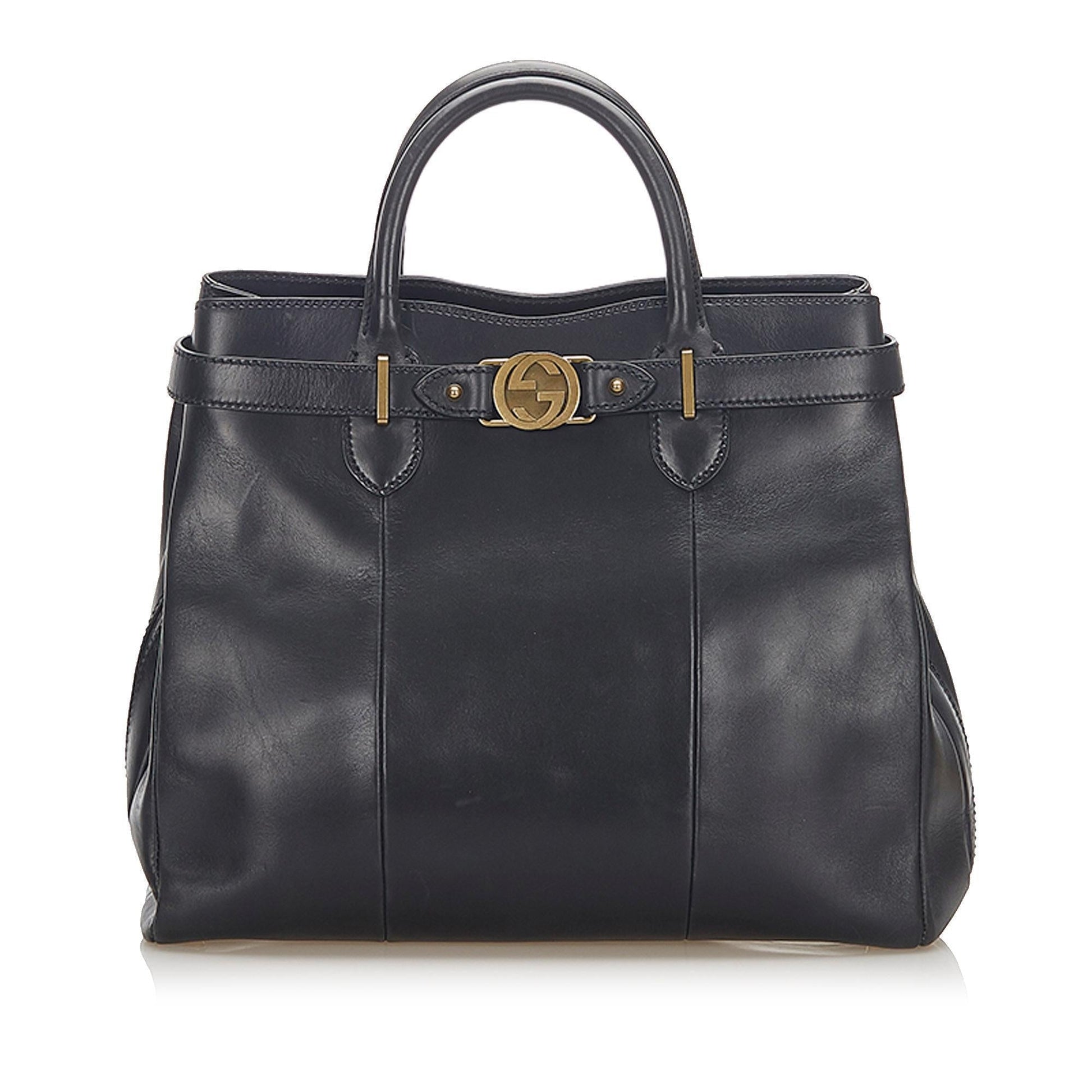 Gucci Interlocking G Leather Monogram Tote