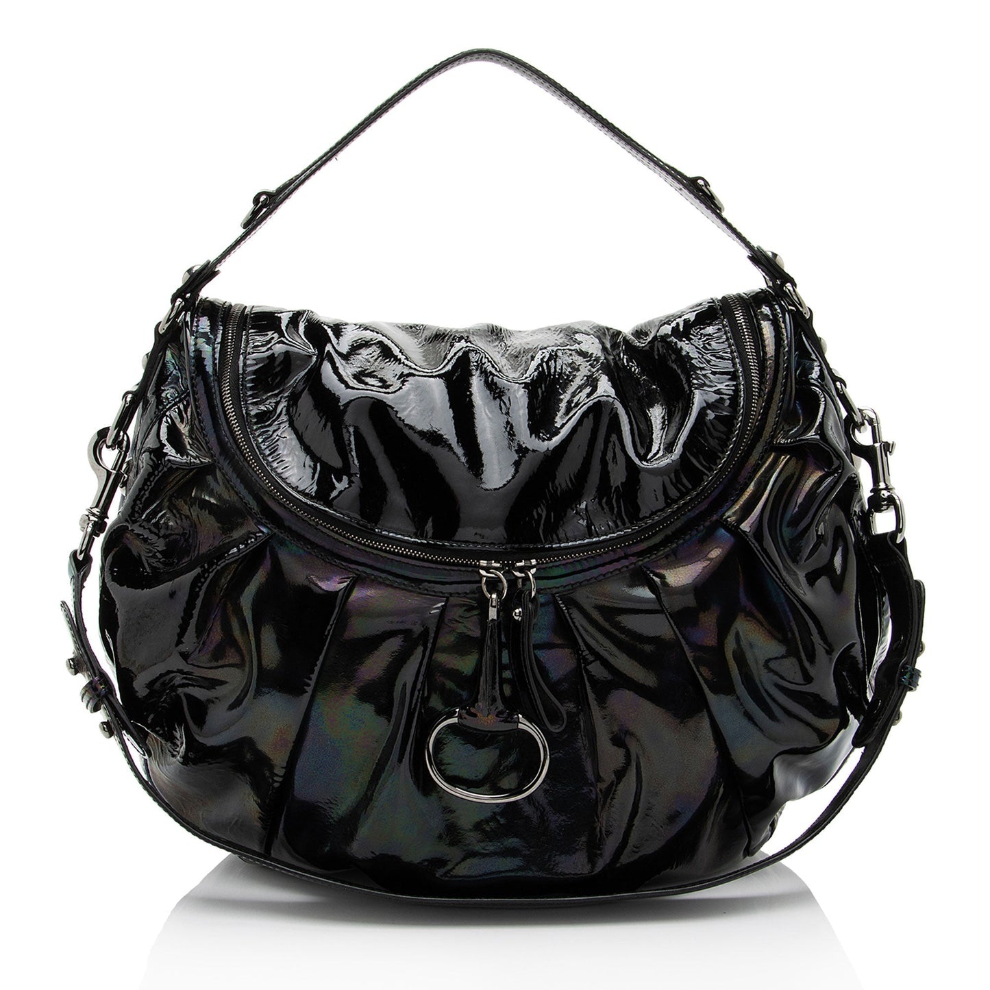 Gucci Iridescent Patent Leather Icon Bit Hobo