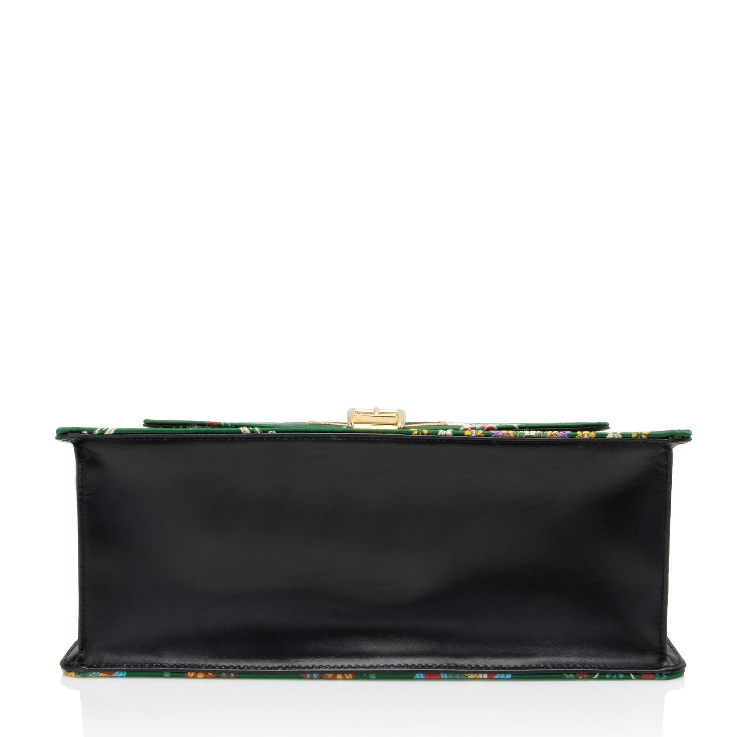 Gucci Nylon Leather Top Handle Shoulder Bag