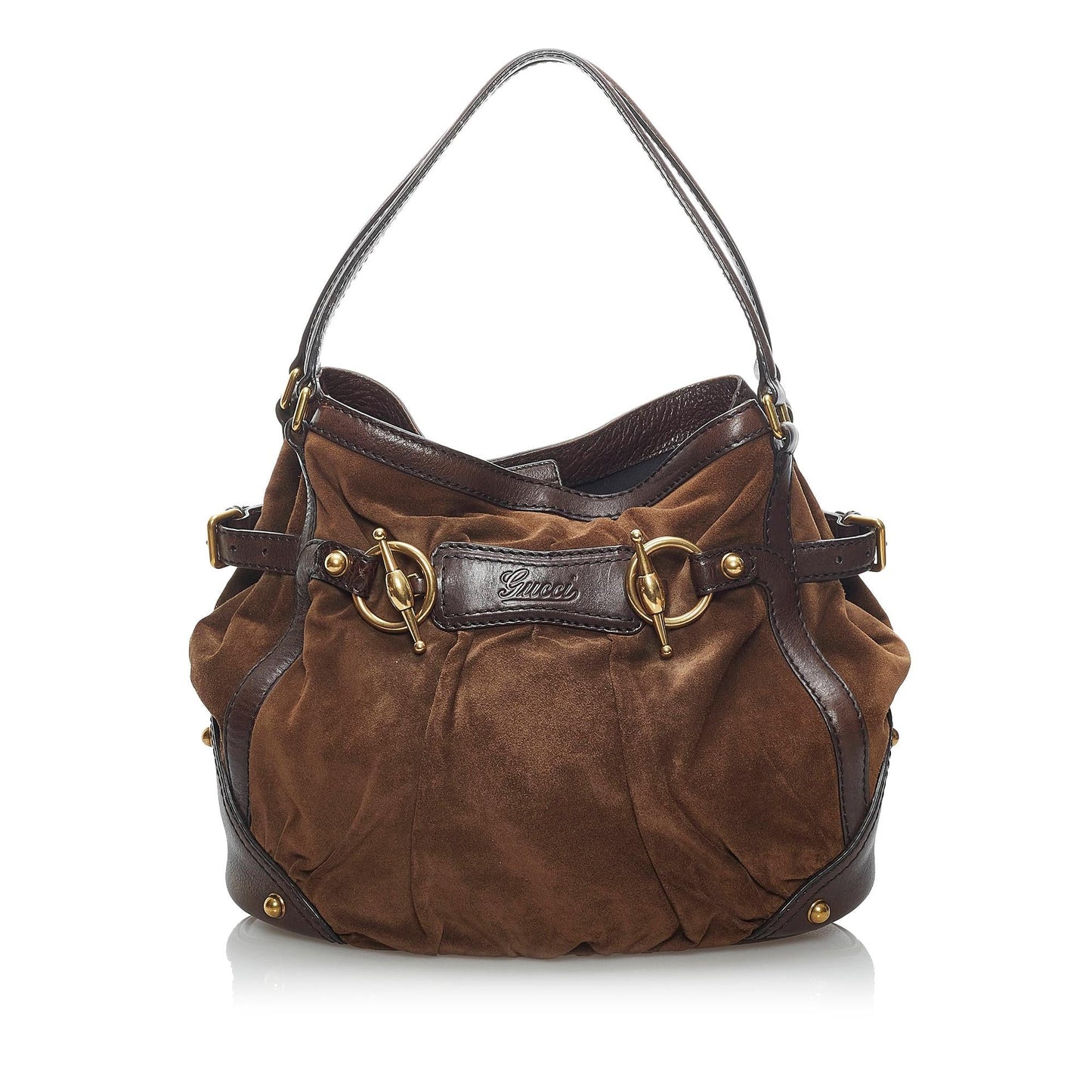 Gucci Jockey Suede Shoulder Bag (SHG-34231)