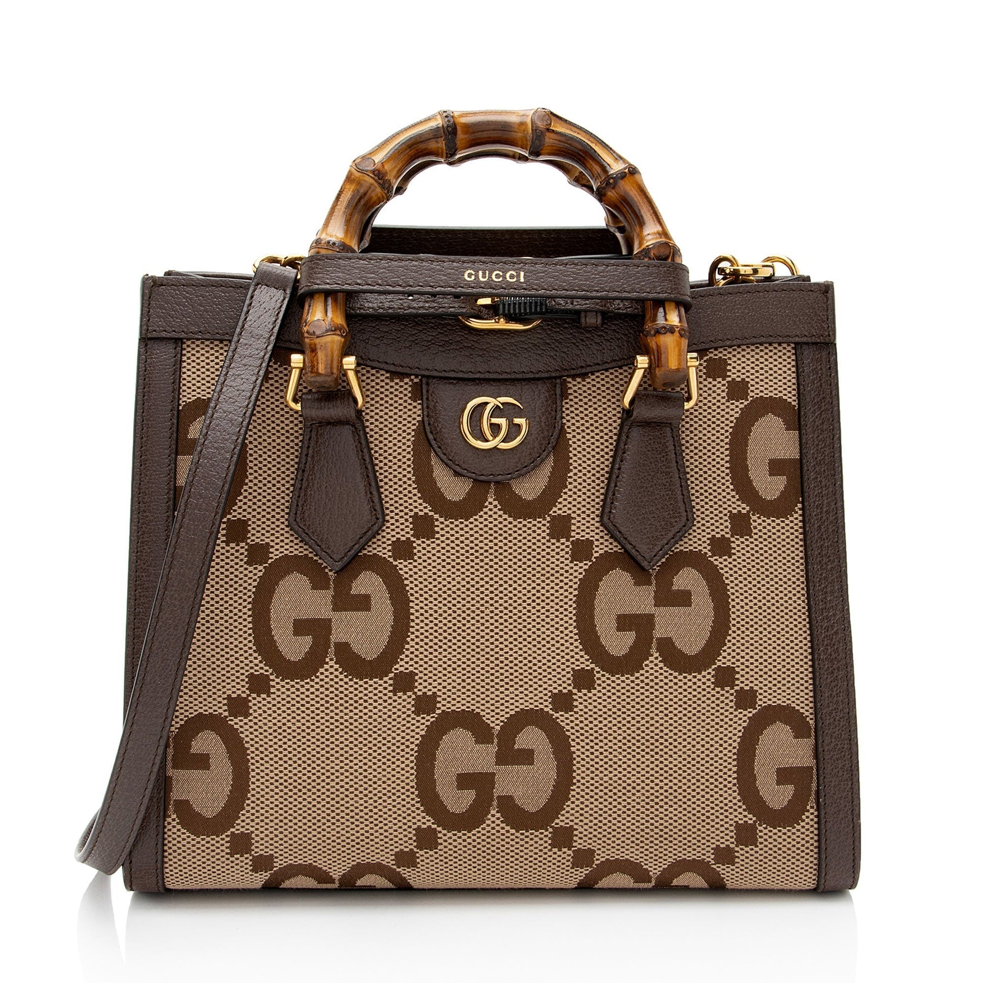 Gucci Leather Canvas Tote