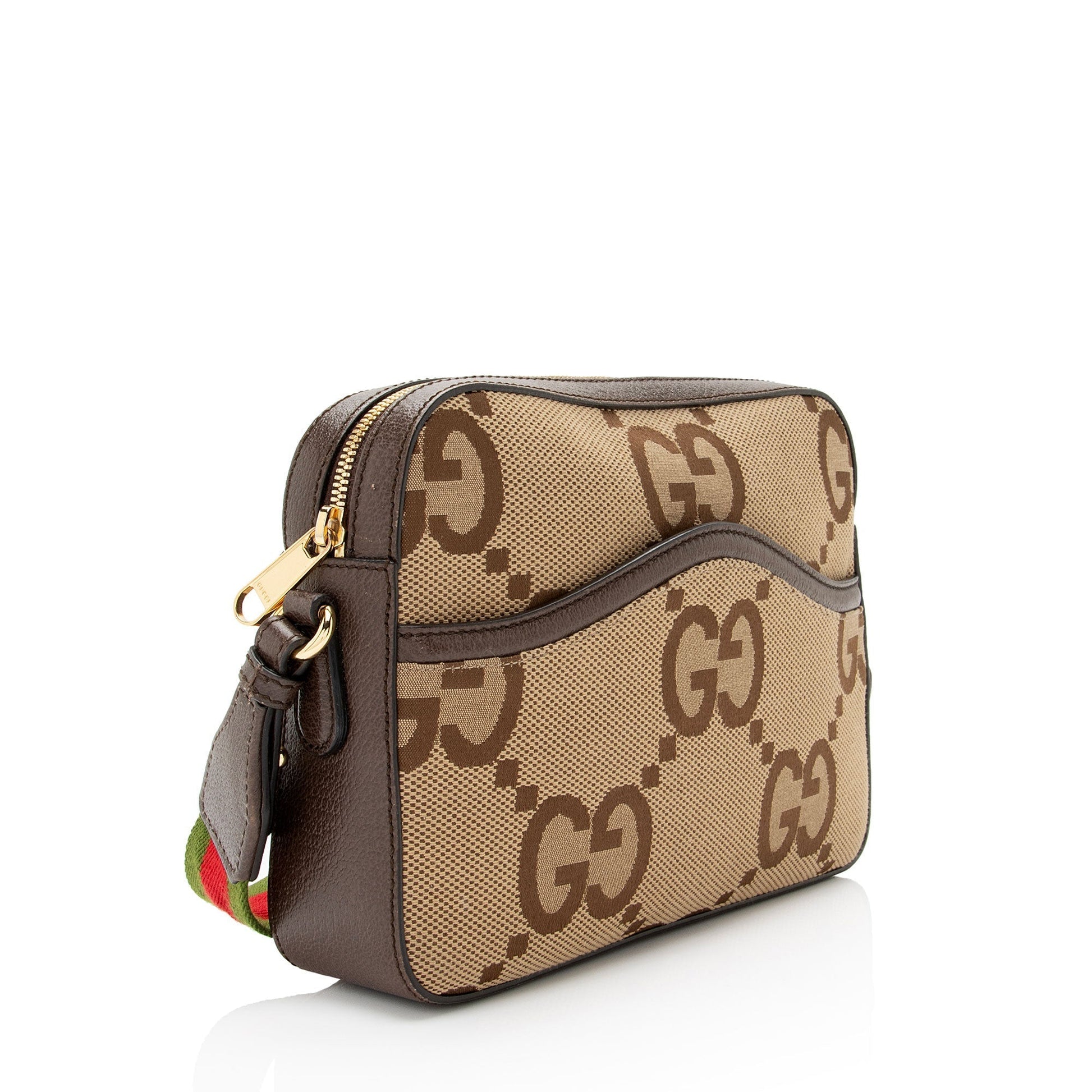Gucci Nylon Leather Canvas Shoulder Bag