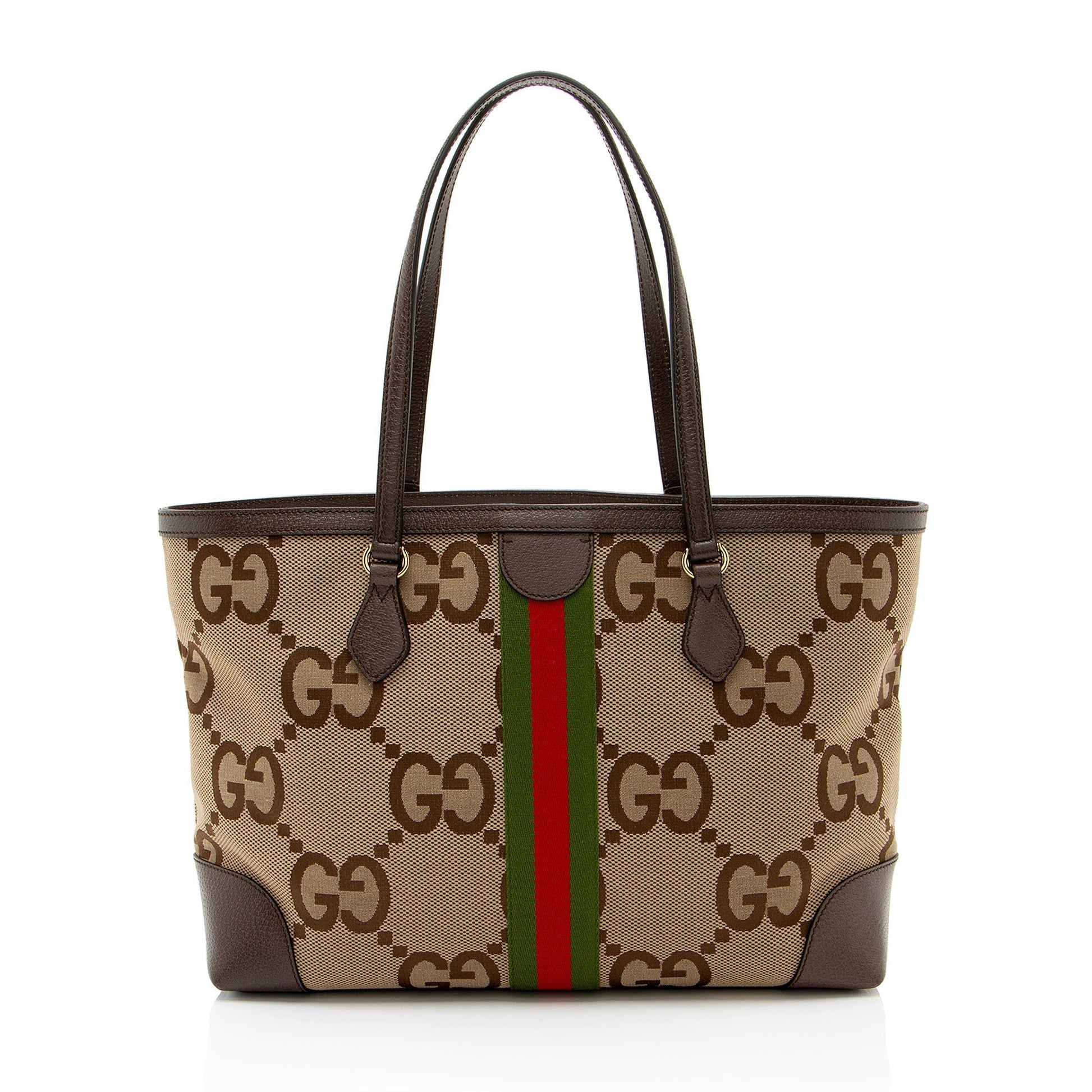 Gucci Nylon Leather Canvas Tote
