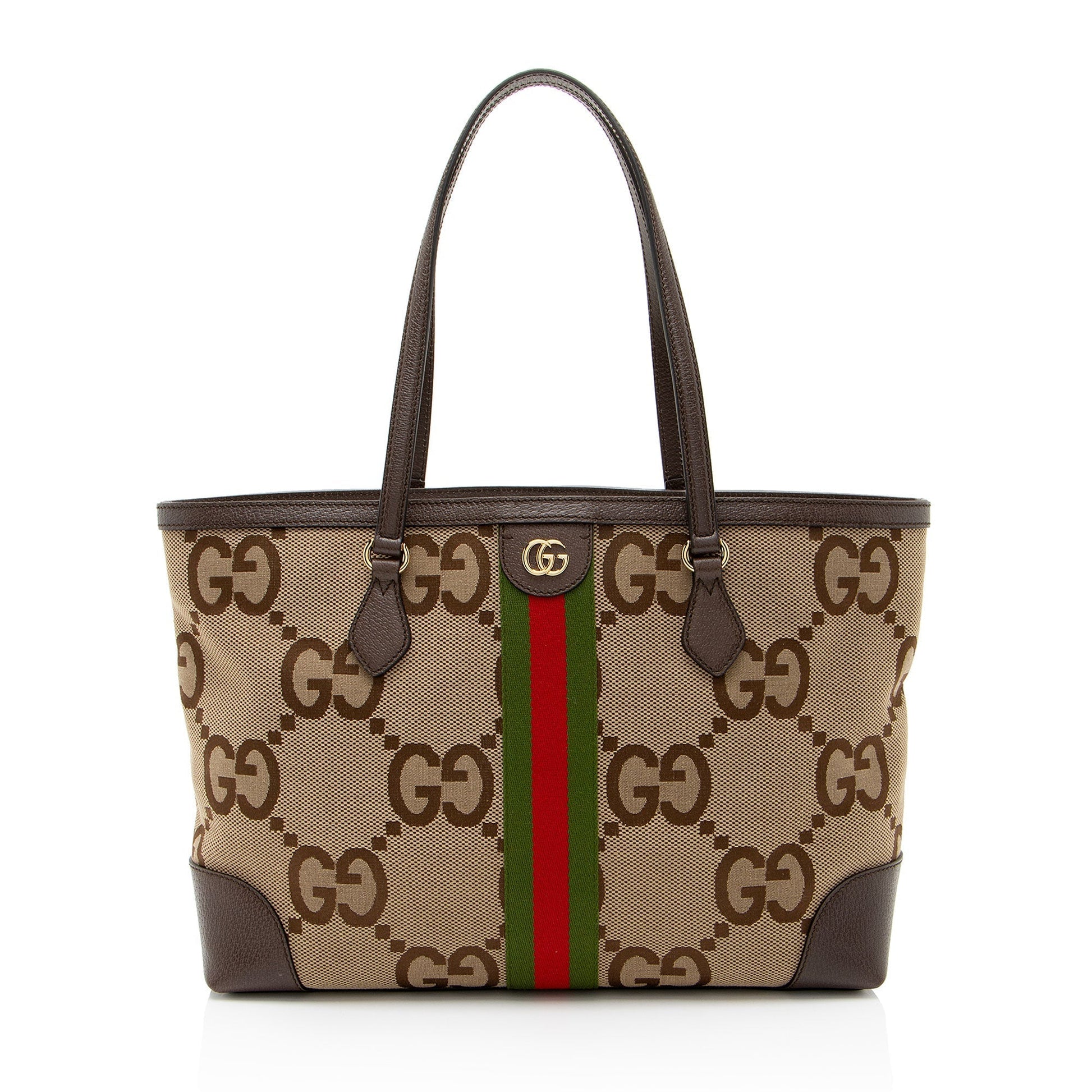 Gucci Nylon Leather Canvas Tote