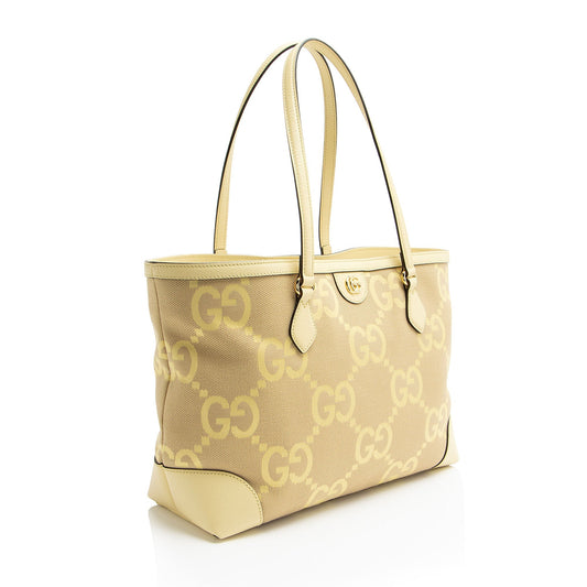 Gucci Nylon Leather Canvas Tote