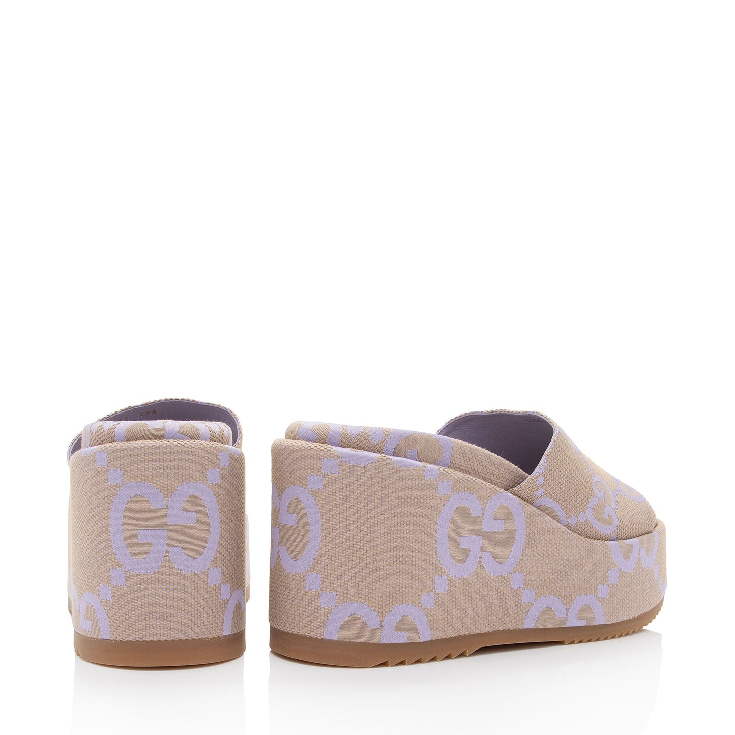 Gucci Jumbo GG Canvas Platform Wedge Slides - Size 11 / 41 (SHF-TTDQvS)