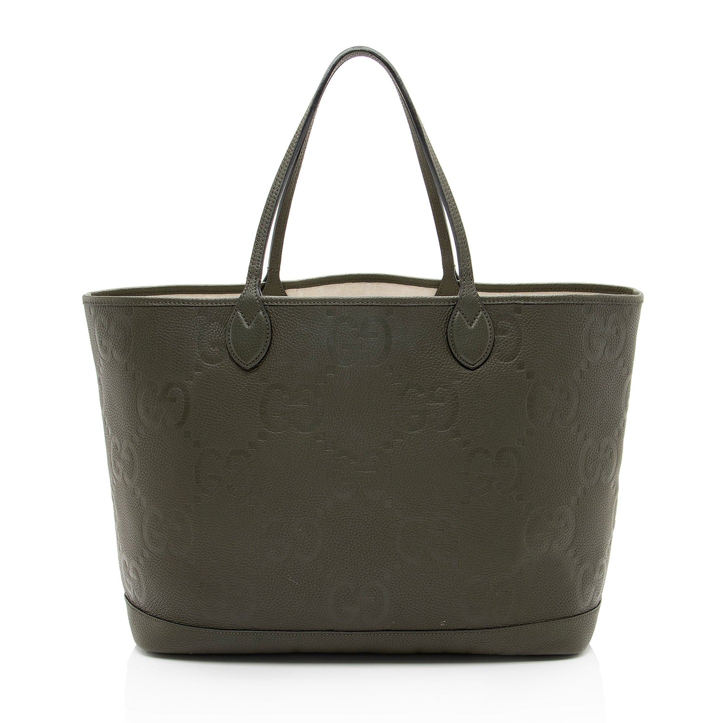 Gucci Jumbo GG Embossed Leather Large Tote