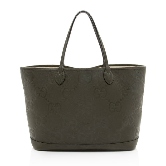Gucci Jumbo GG Embossed Leather Large Tote