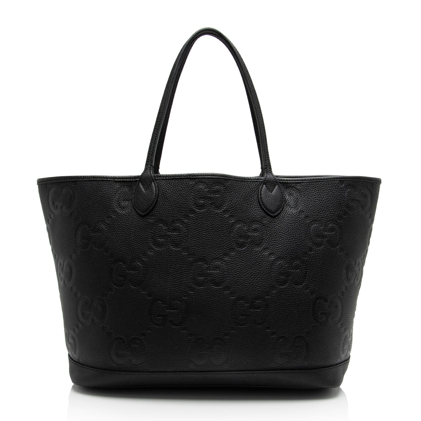 Gucci Pochette Leather Canvas Tote