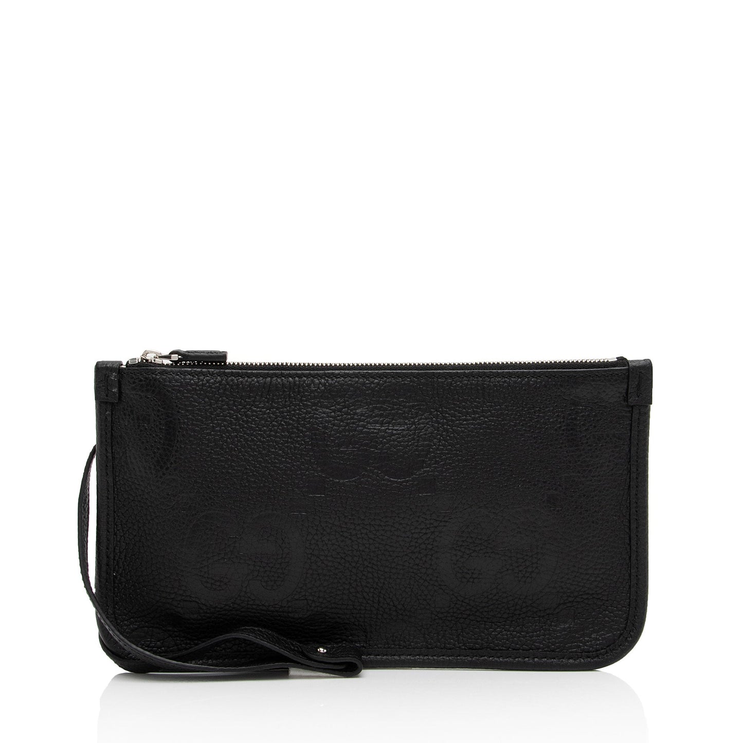 Gucci Pochette Leather Canvas Clutch
