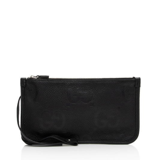 Gucci Pochette Leather Canvas Clutch