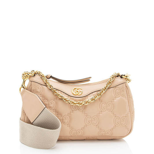 Gucci Jumbo GG Matelasse Leather Chain Small Crossbody
