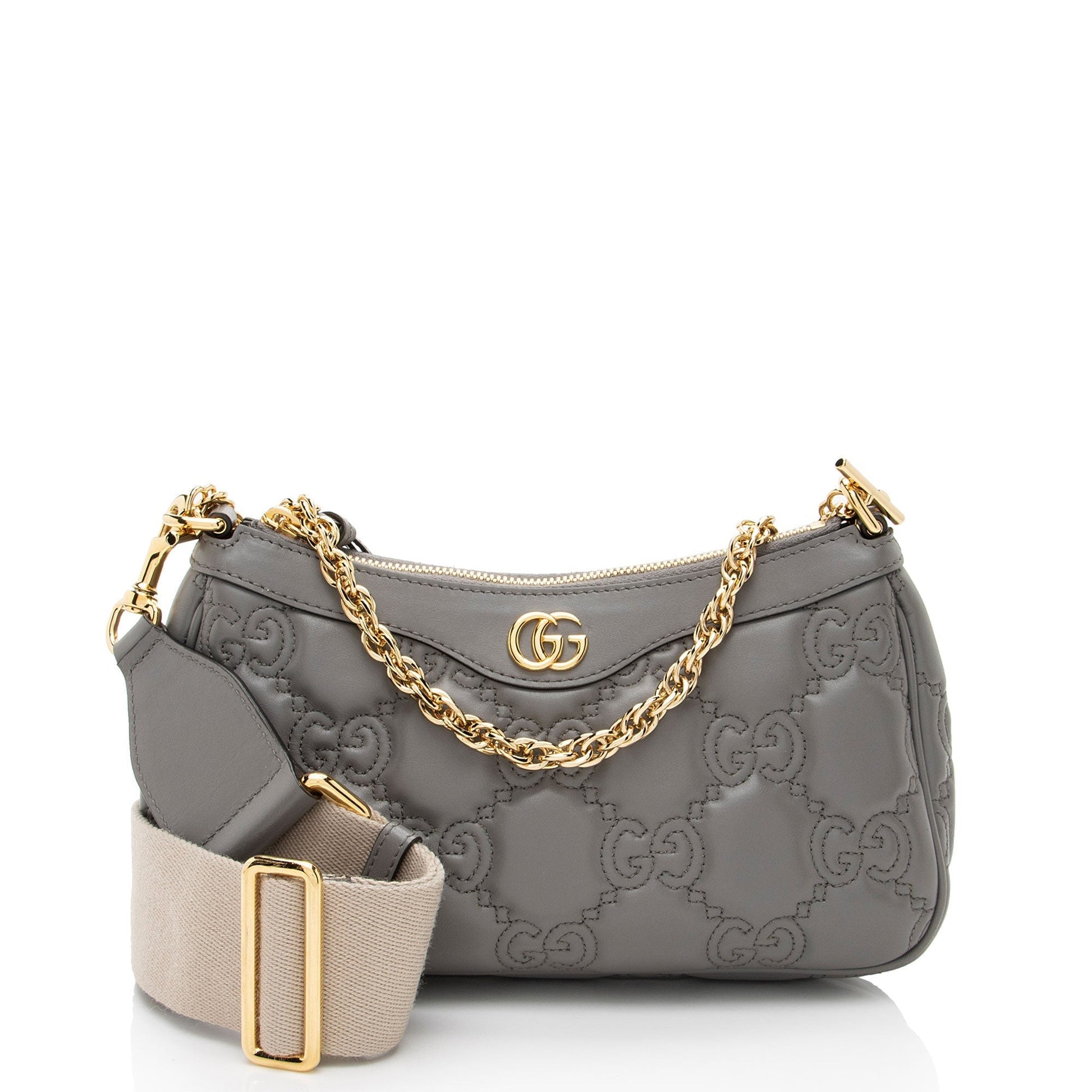 Gucci Nylon Chain Leather Crossbody