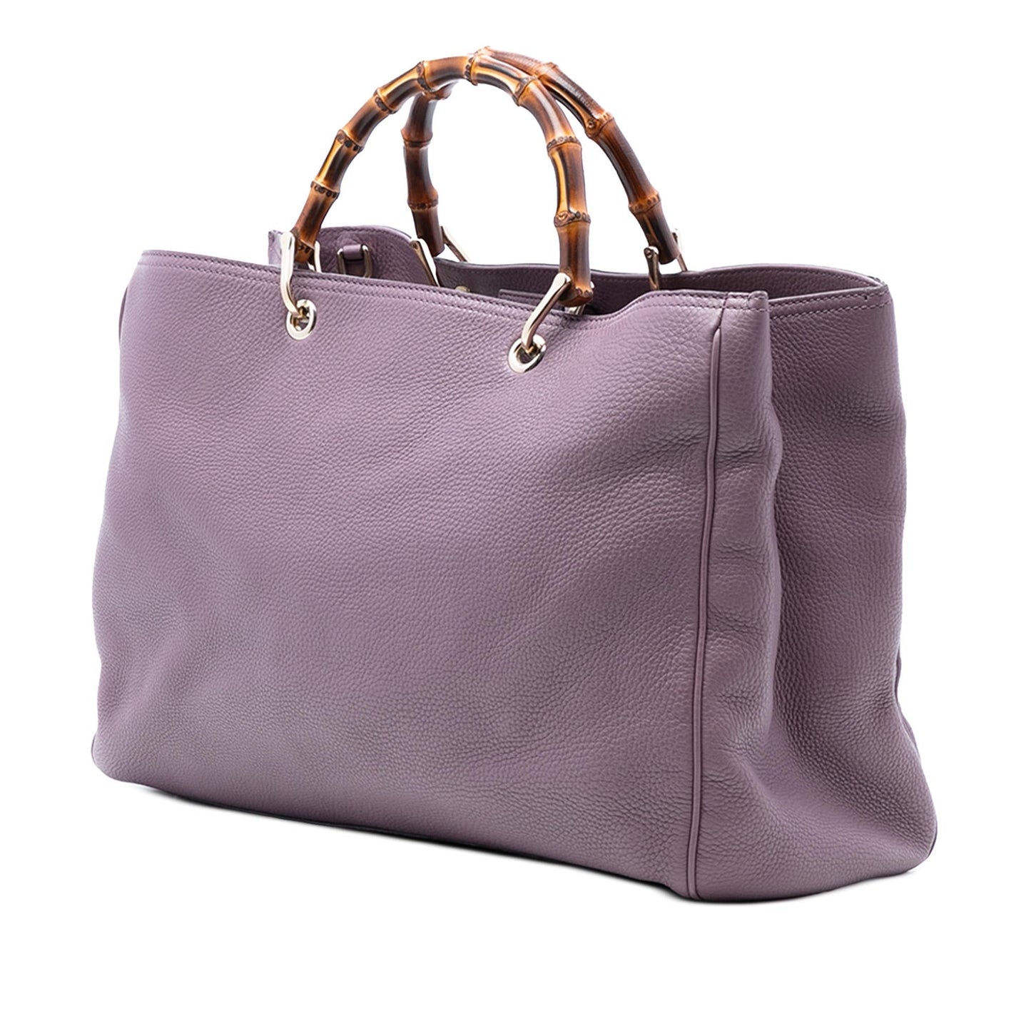 Gucci Large Calfskin Bamboo Shopper Satchel