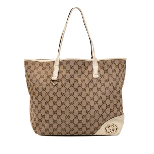 Gucci Large GG Canvas New Britt Tote
