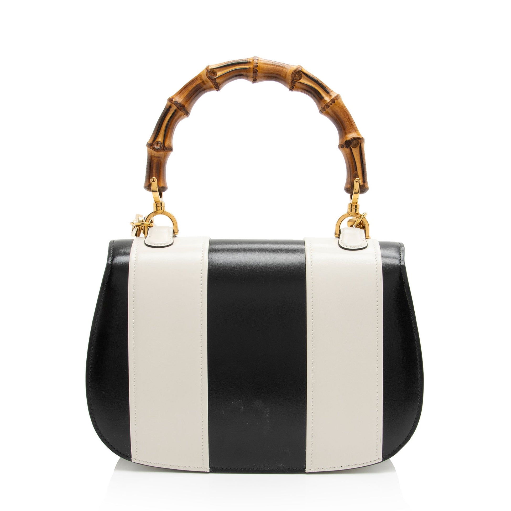 Gucci Nylon Leather Top Handle Shoulder Bag