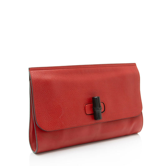 Gucci Leather Canvas Clutch