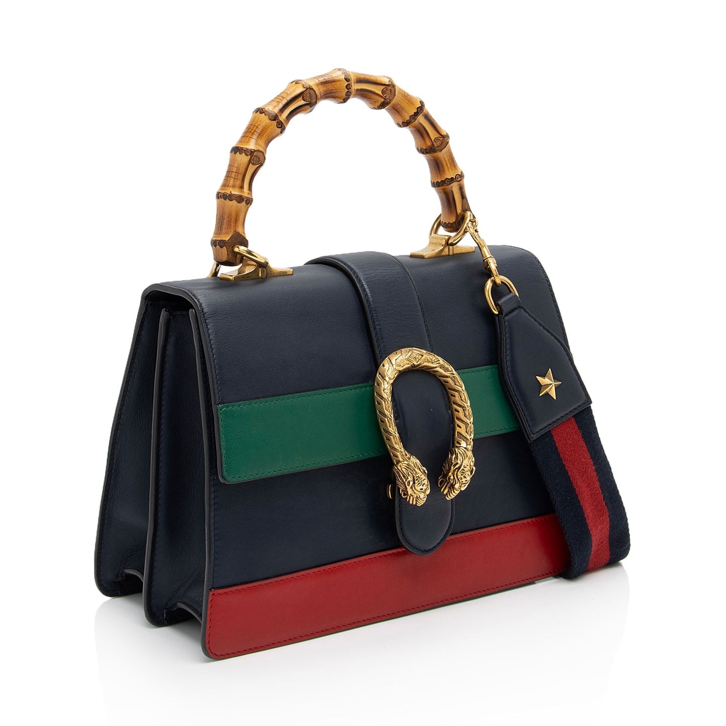 Gucci Nylon Leather Canvas Shoulder Bag
