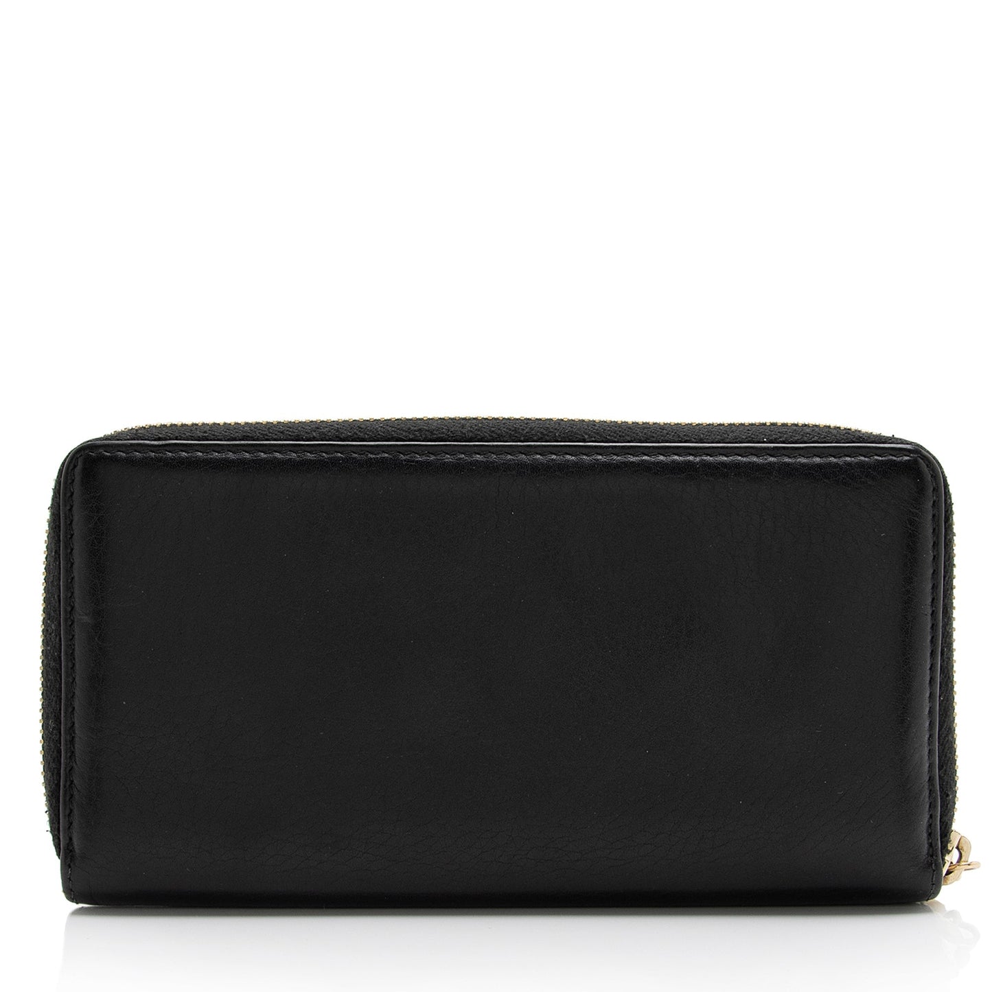 Gucci Leather Bamboo Tassel Zip Around Wallet (SHF-23545)