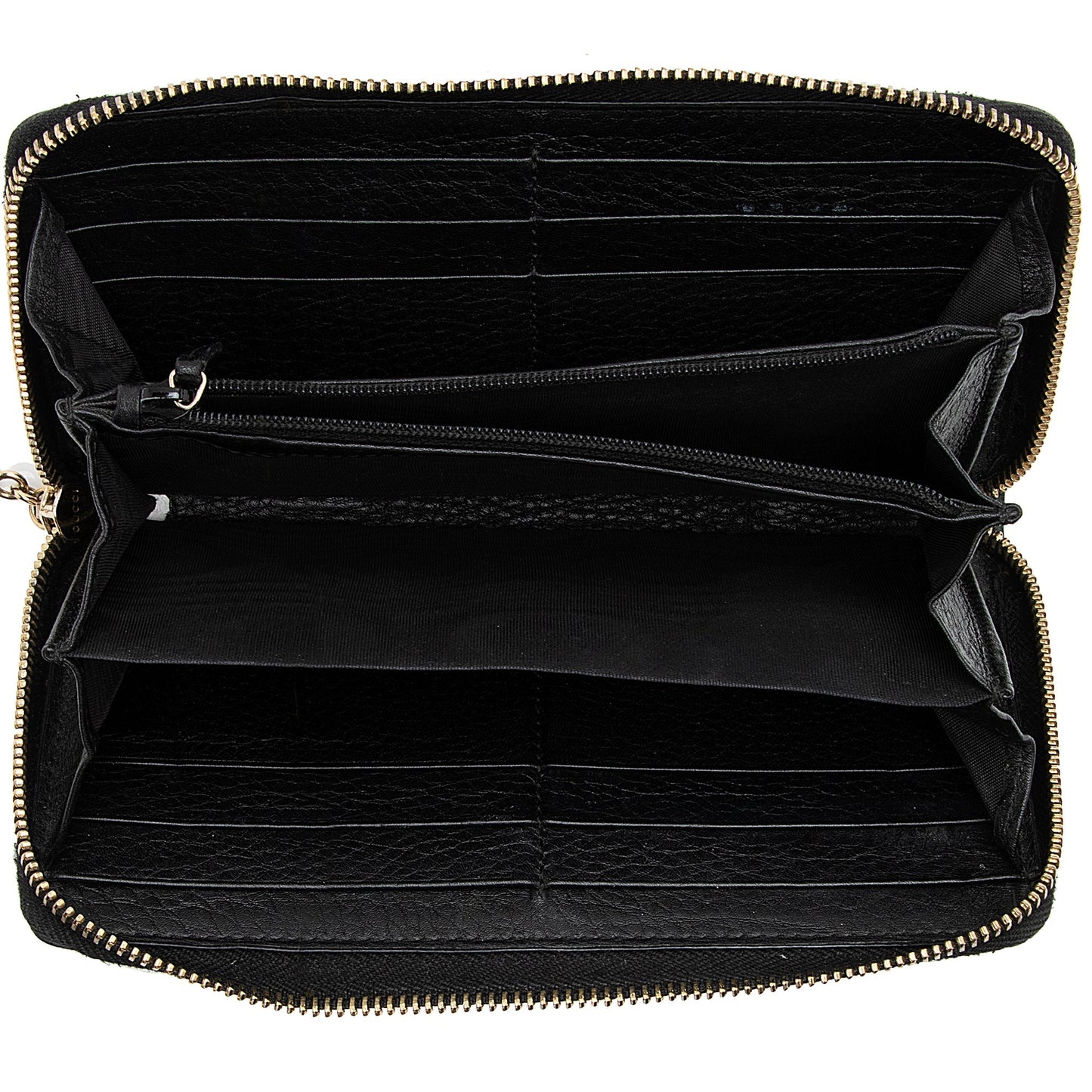 Gucci Leather Bamboo Tassel Zip Around Wallet (SHF-23545)
