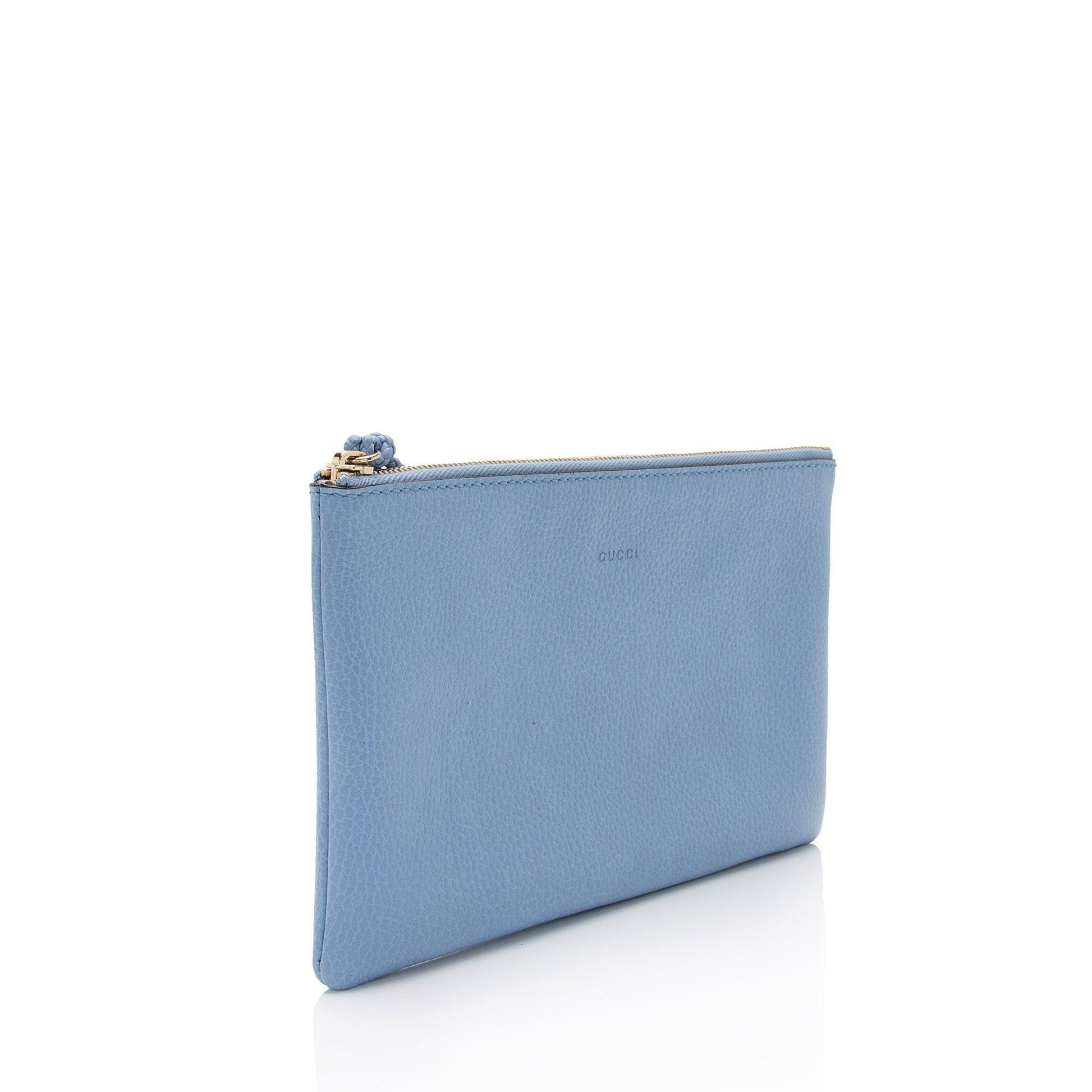Gucci Pochette Leather Canvas Clutch
