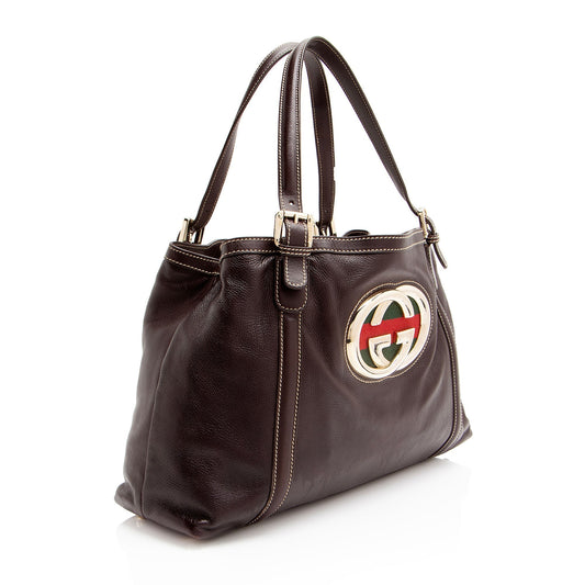 Gucci Nylon Leather Tote