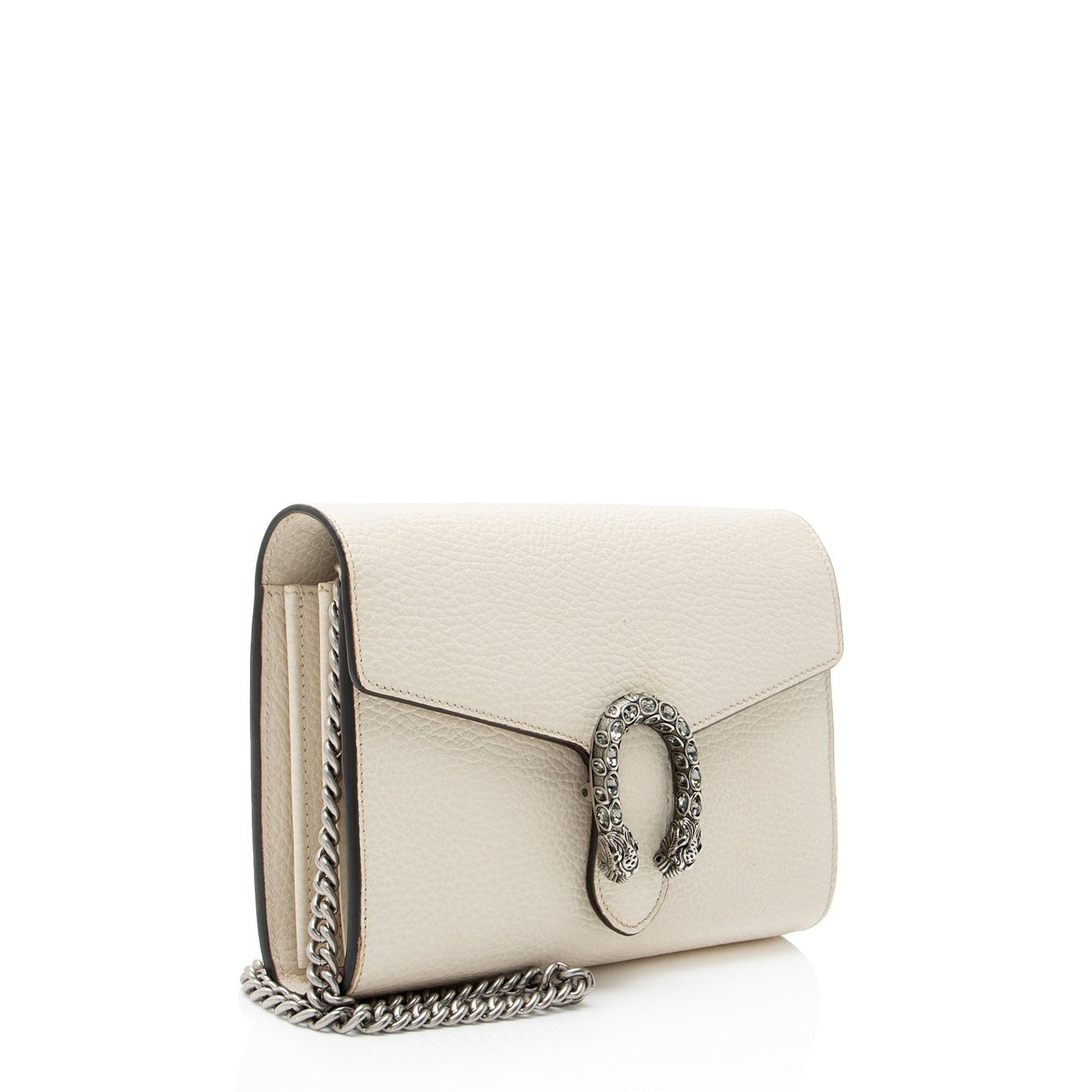 Gucci Leather Crystal Dionysus Chain Wallet