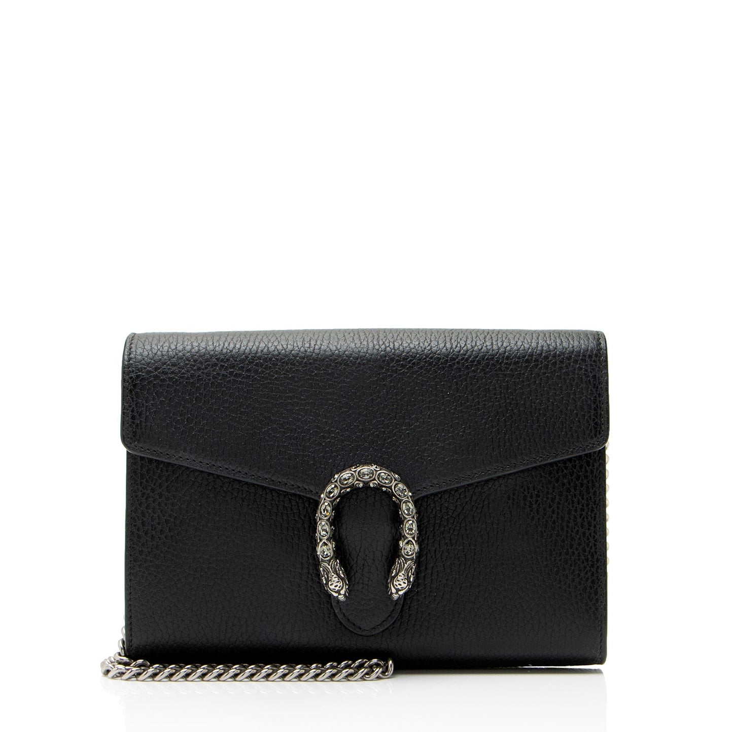 Gucci Leather Crystal Dionysus Chain Wallet