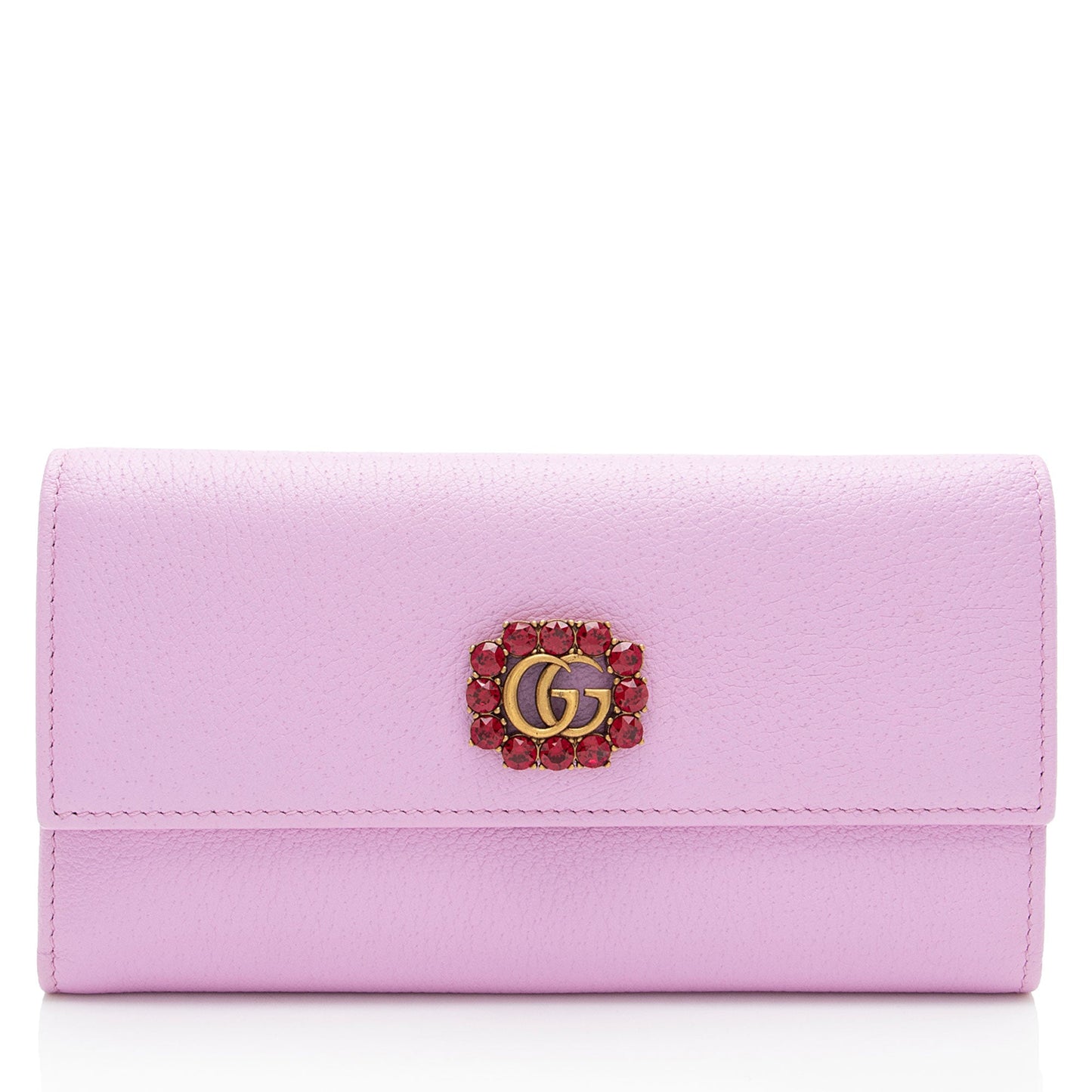 Gucci Leather Crystal GG Marmont Continental Wallet
