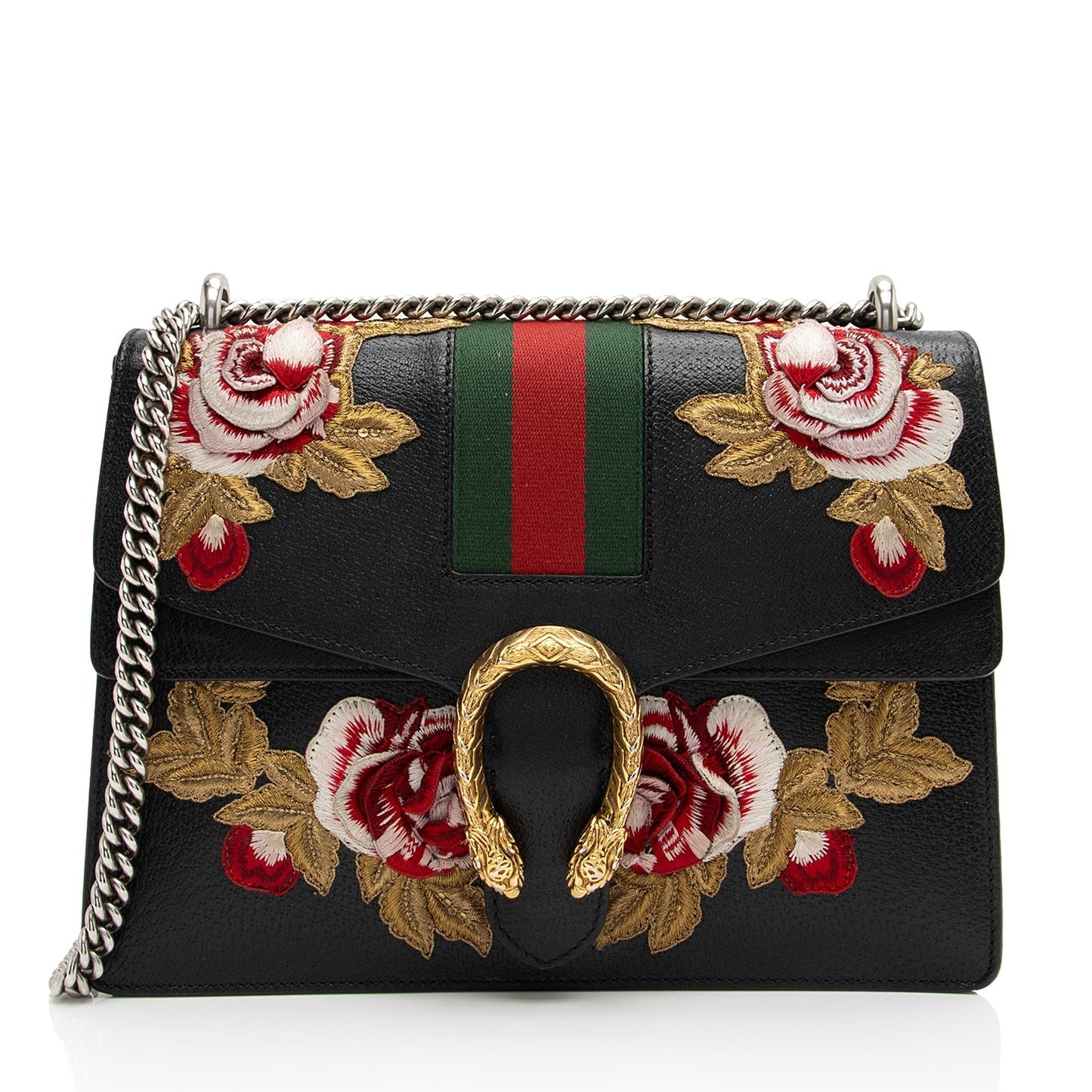 Gucci Leather Canvas Shoulder Bag